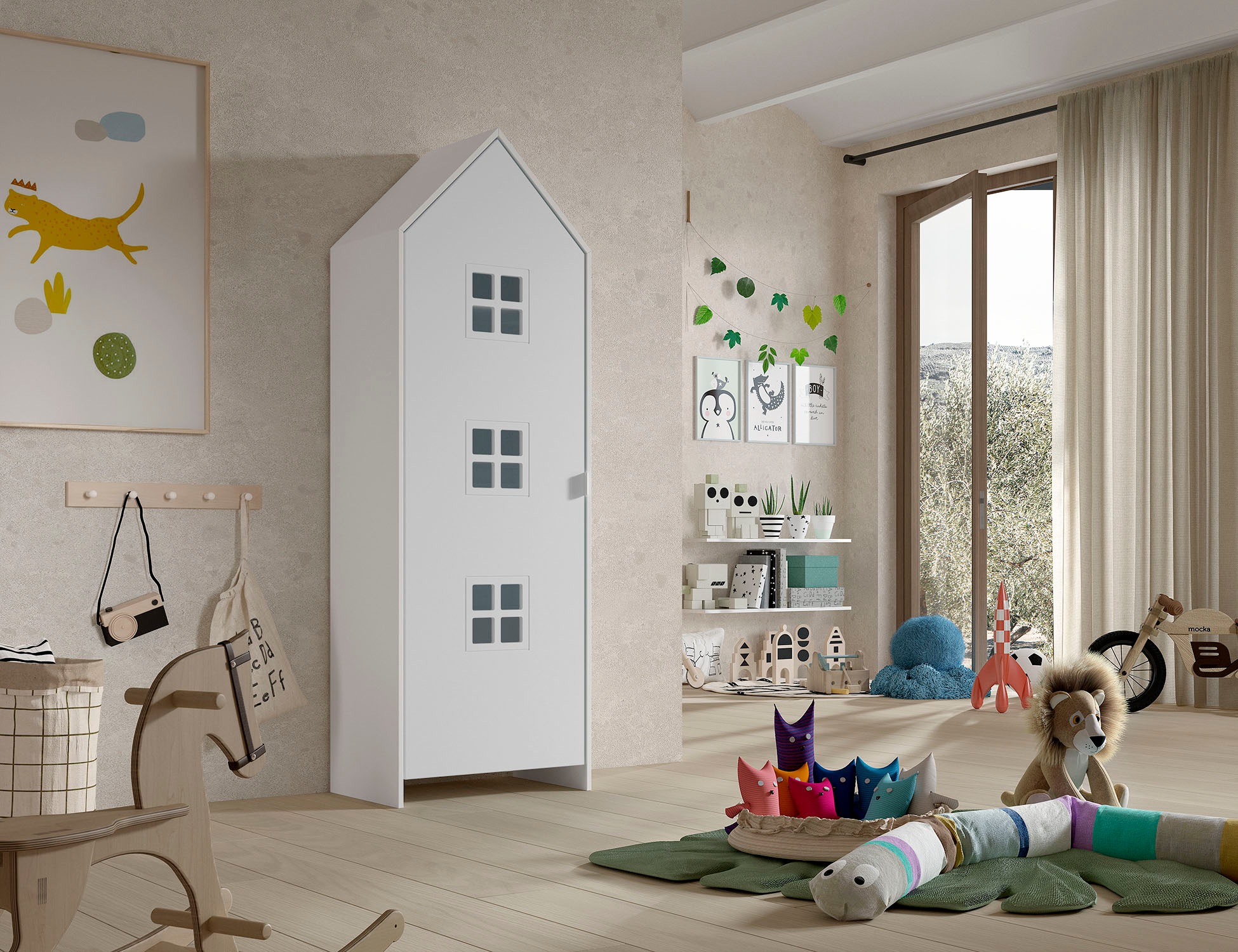 Vipack Kleiderschrank »Casami, mit trendiger Optik in zeitlosem Design«, (B/H/T ca. 57,6x171,3x37cm, Fronten in verschiedenen Farben erhältlich), variable Innenausstattung und viel Stauraum