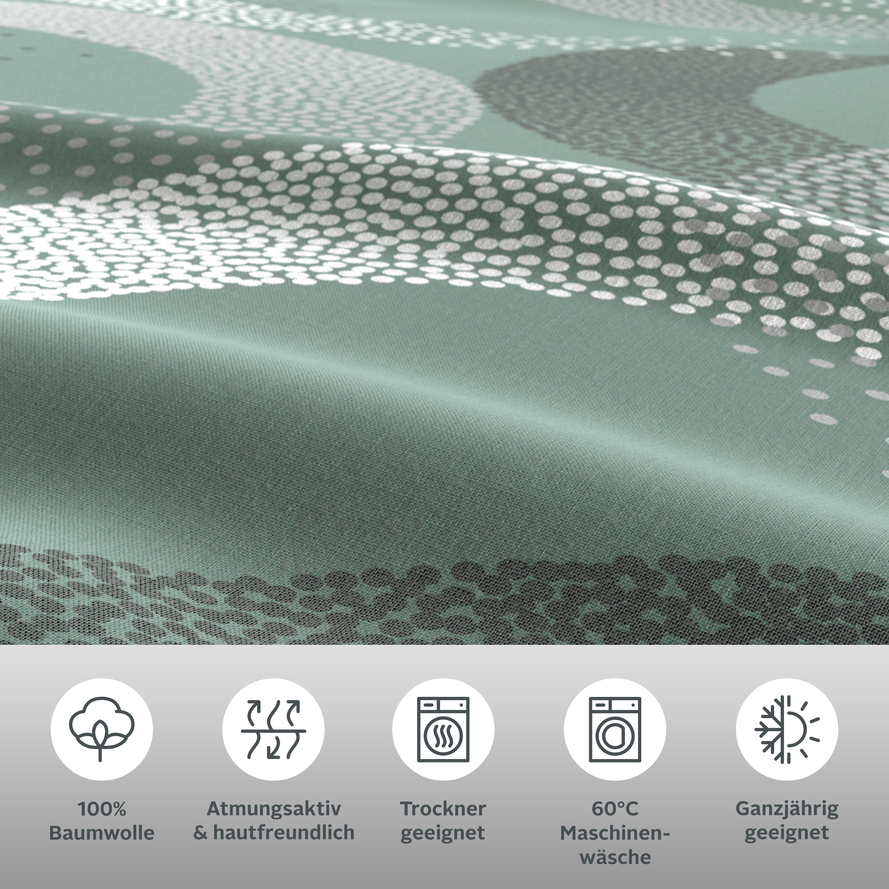 Thumbnail - OTTO home Bettwäsche "Balisa" 2 Stk. ab Größe 135x200 cm, aus 100% Baumwolle, Bettwäsche mit Kreisen