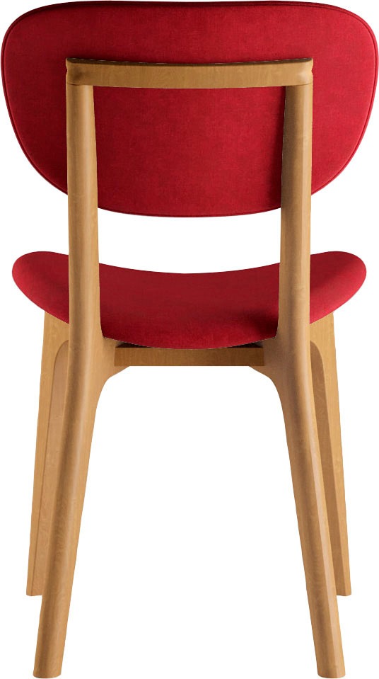 INOSIGN Stuhl »COZY Made in Italy«, (Set), 2 St., Microfaser, Gestell in Buche, Kirsch- oder Nussbaum, Massivholz, Design Stuhl