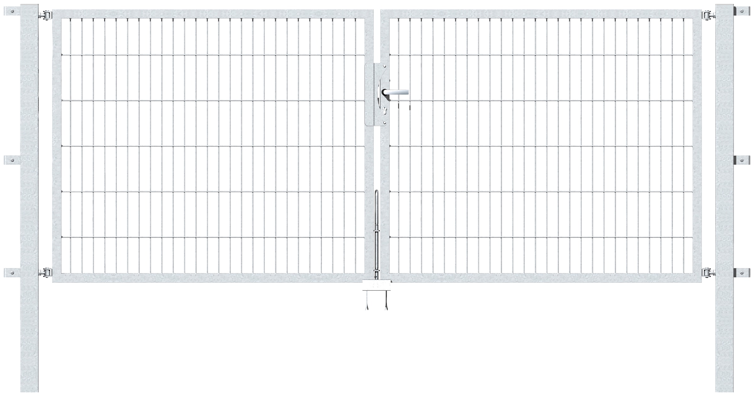 Alberts Zaundoppeltür, 300 cm Breite (150cm + 150cm), in versch. Höhen