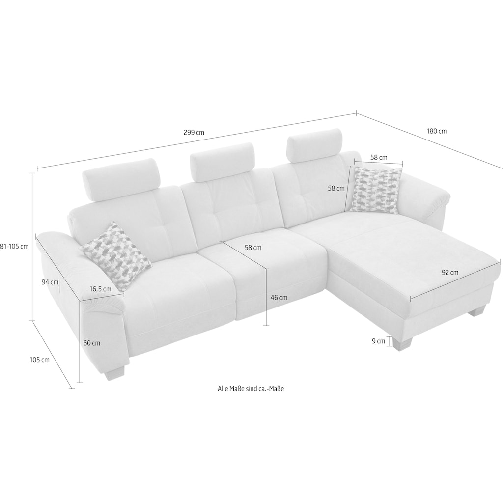 Jockenhöfer Gruppe Ecksofa »Savona L-Form«