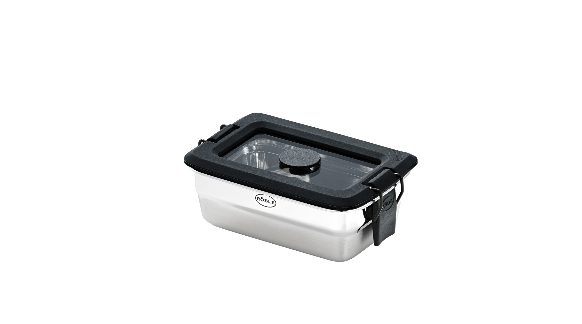 RÖSLE Aufbewahrungssystem "Snack-Set FLEXX 2GO 0,25 L eckig", B:8,6cm H:5,5cmsilberfarben, Lebensmittelaufbewahrungsbehälter