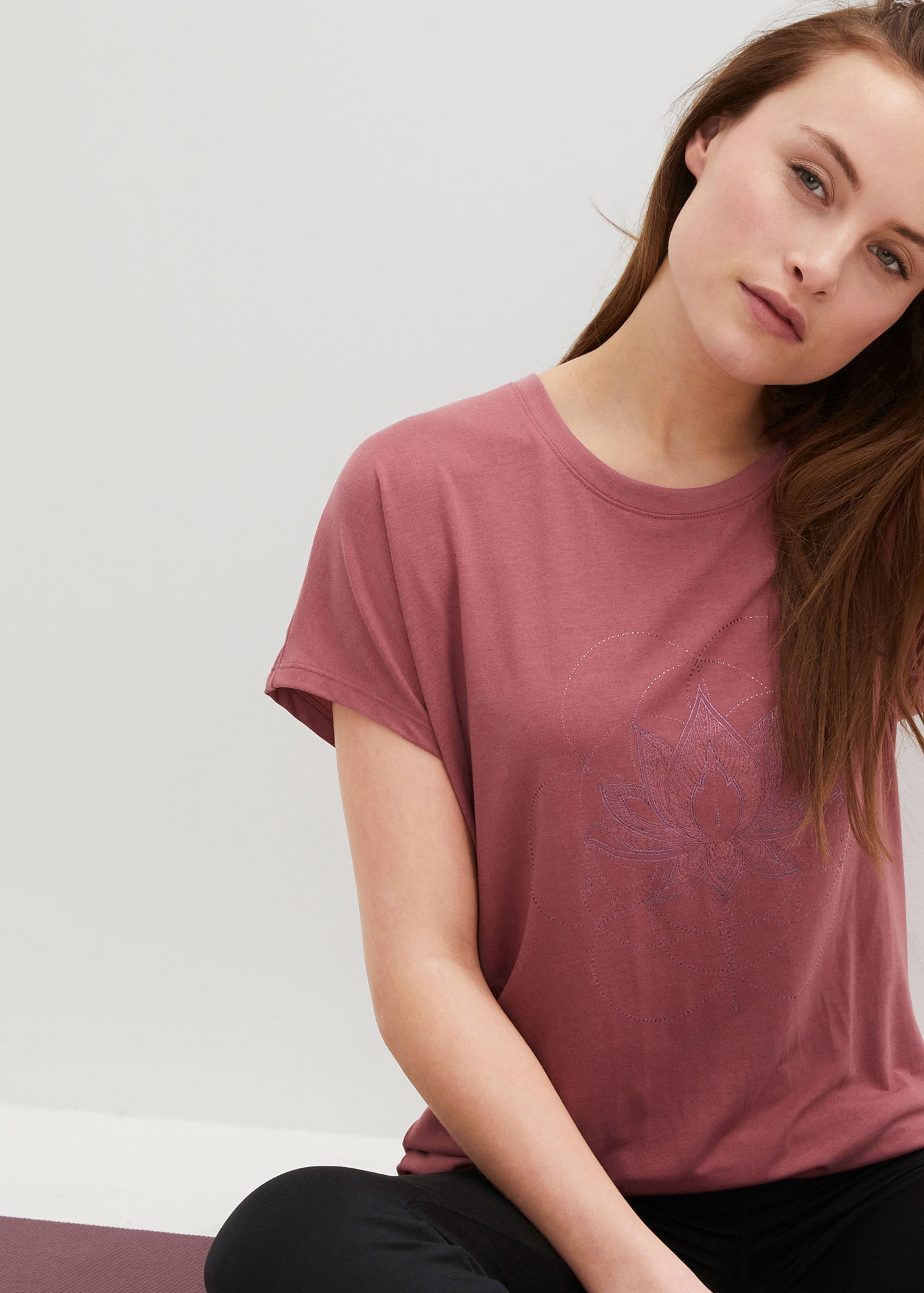 bonprix T-Shirt »Sport-Shirt, Loose Fit« Oversize Passform, Loose Fit, breites Bündchen