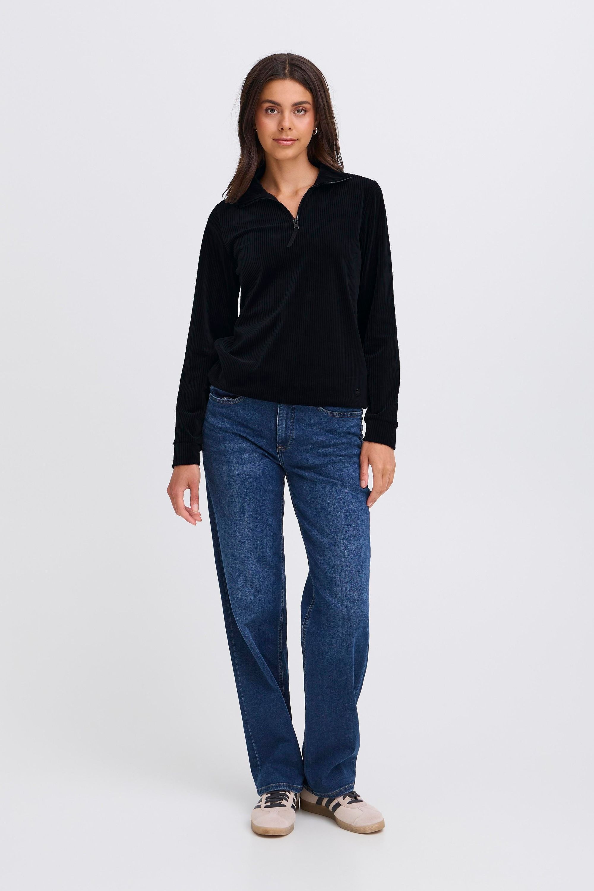 OXMO Troyer »Longsweatshirt OXEBBA HALFZIP«