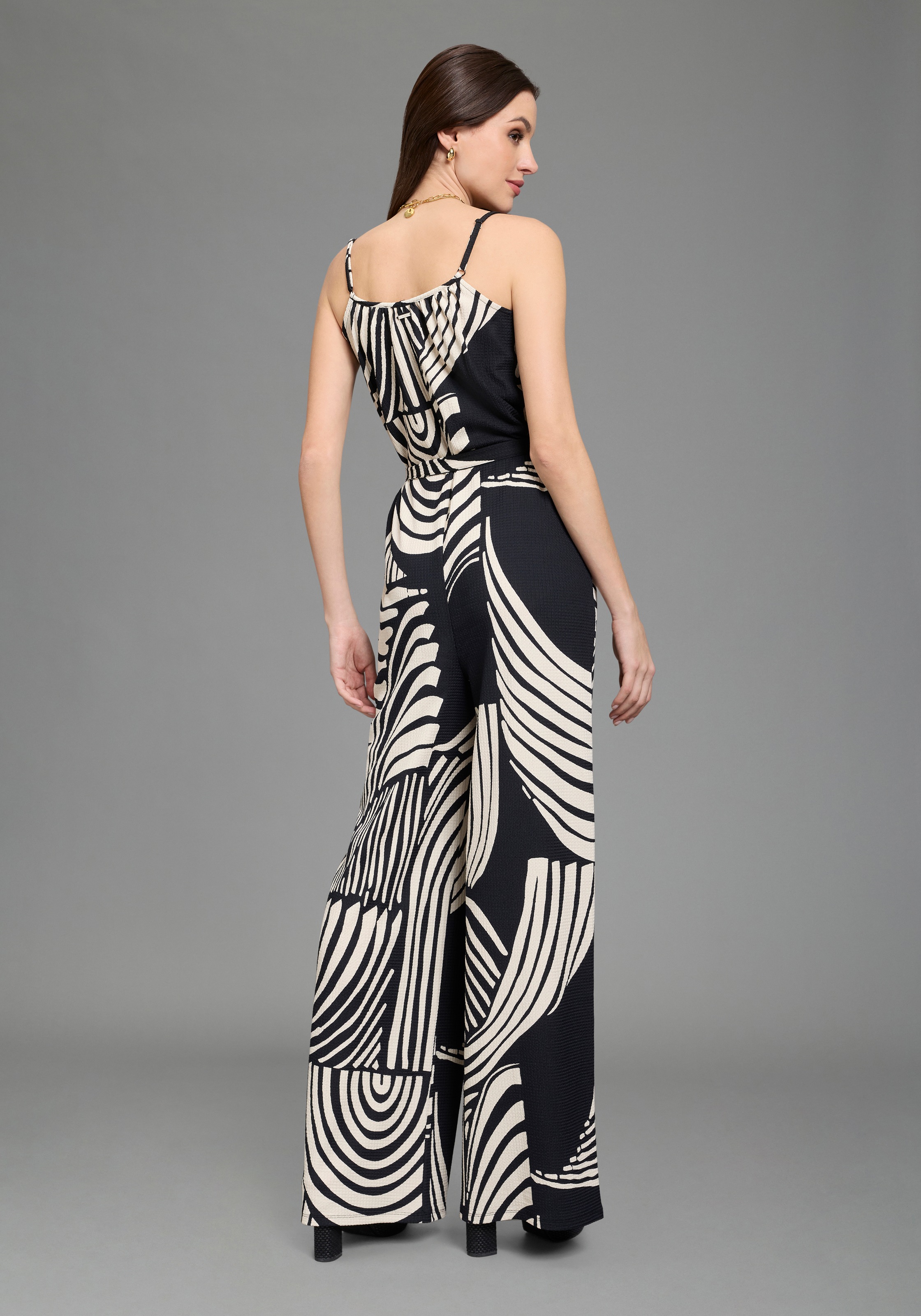 Laura Scott Jumpsuit moderner Look, ohne Ärmel, aus Polyester und Elasthan, günstig online kaufen