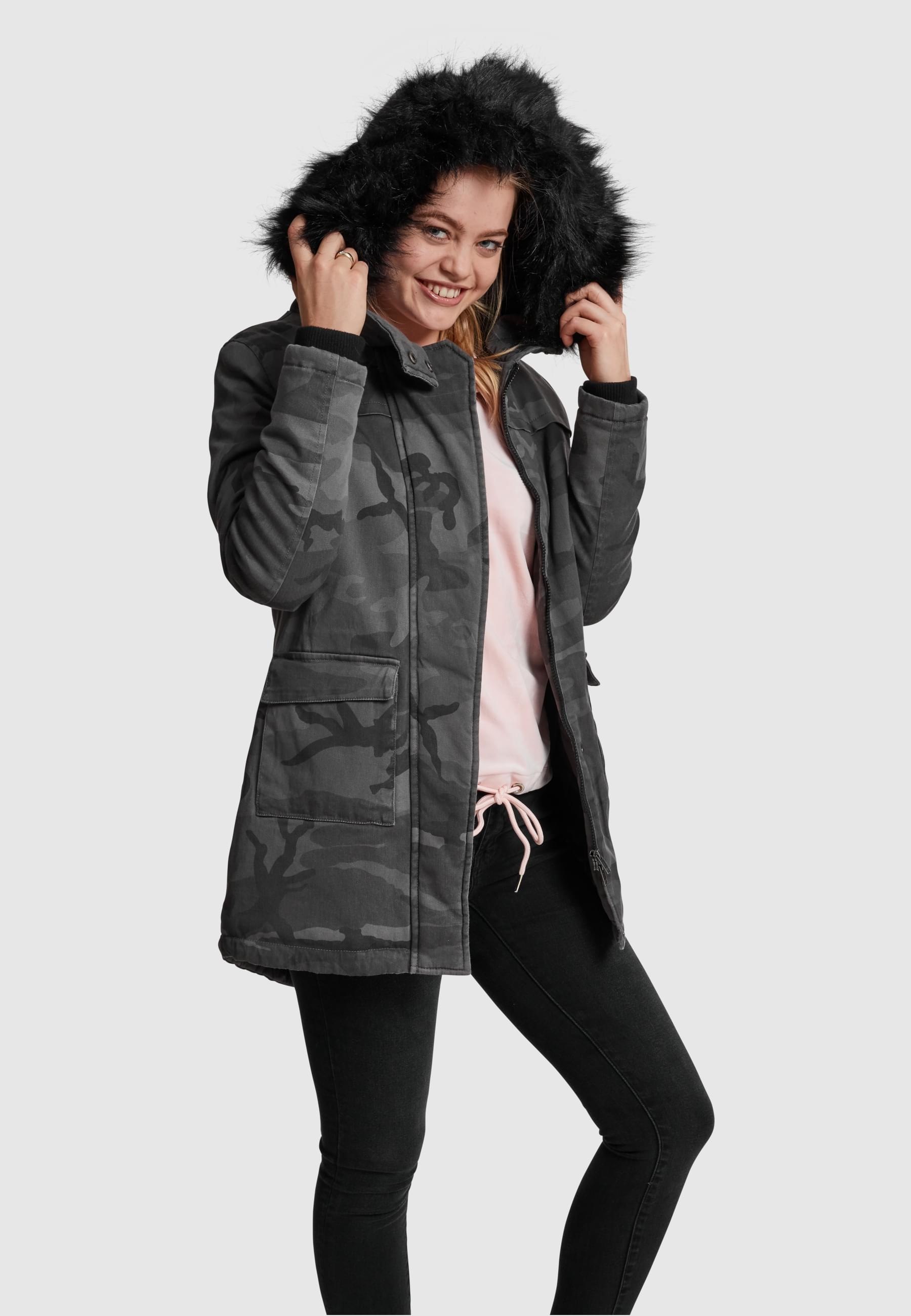 URBAN CLASSICS Parka »Urban Classics Damen Ladies Overdyed Camo Parka«, (1 St.), mit Kapuze