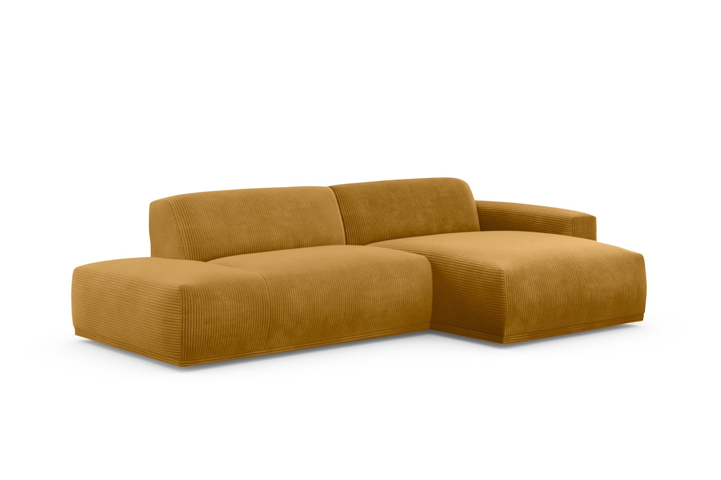 TRENDMANUFAKTUR Ecksofa »Braga, mit hochwertigem Kaltschaum, L-Form, in Cord erhältlich«, (2 St.), modernes Sofa, Couch mit hohem Sitzkomfort, 275/72/160 cm (B/H/T)