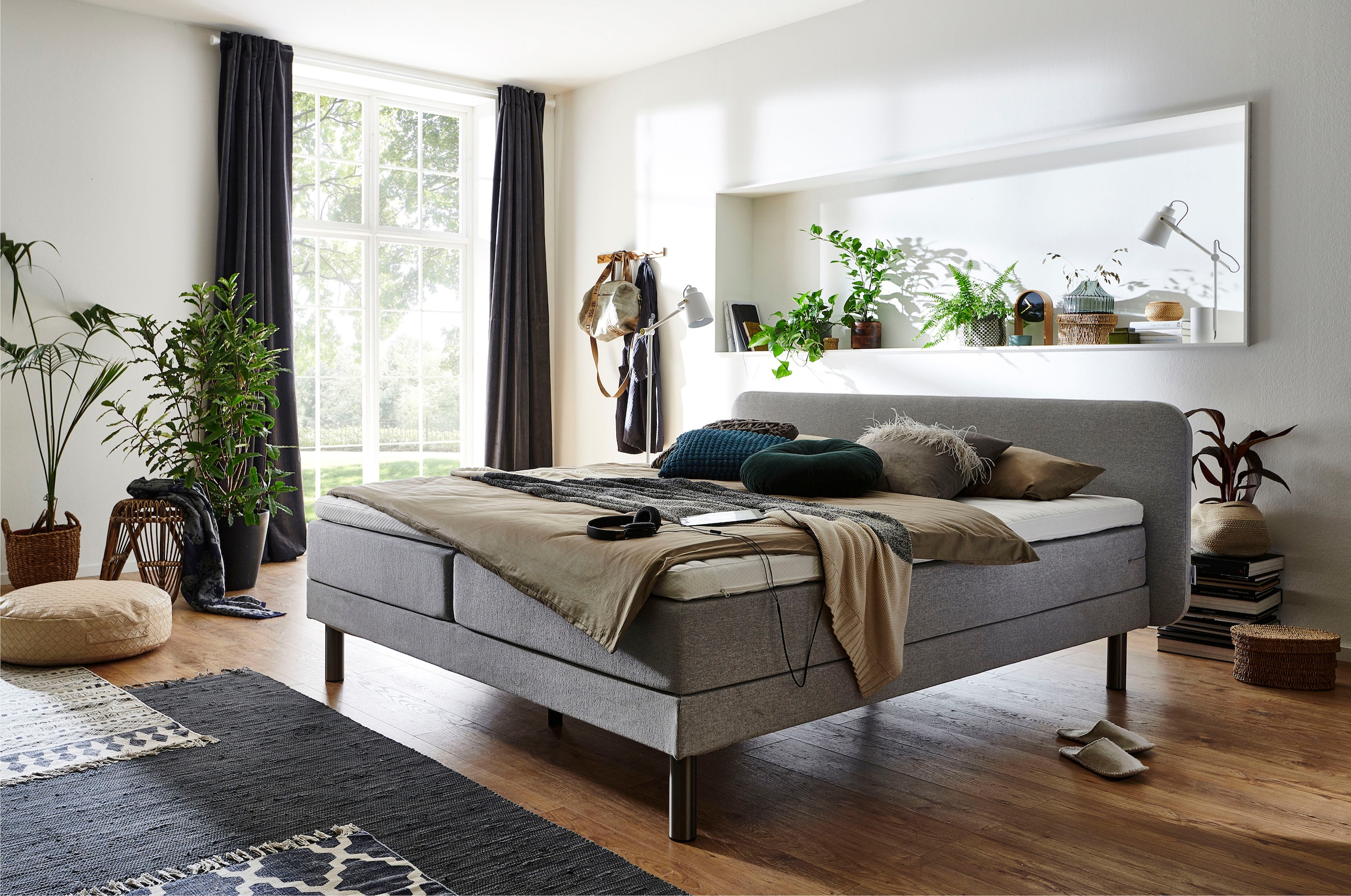 ATLANTIC home collection 1100000002199 "Carola" mit 7-Zonen-Taschen-Federkernmatratze und Komfortschaum-Topper