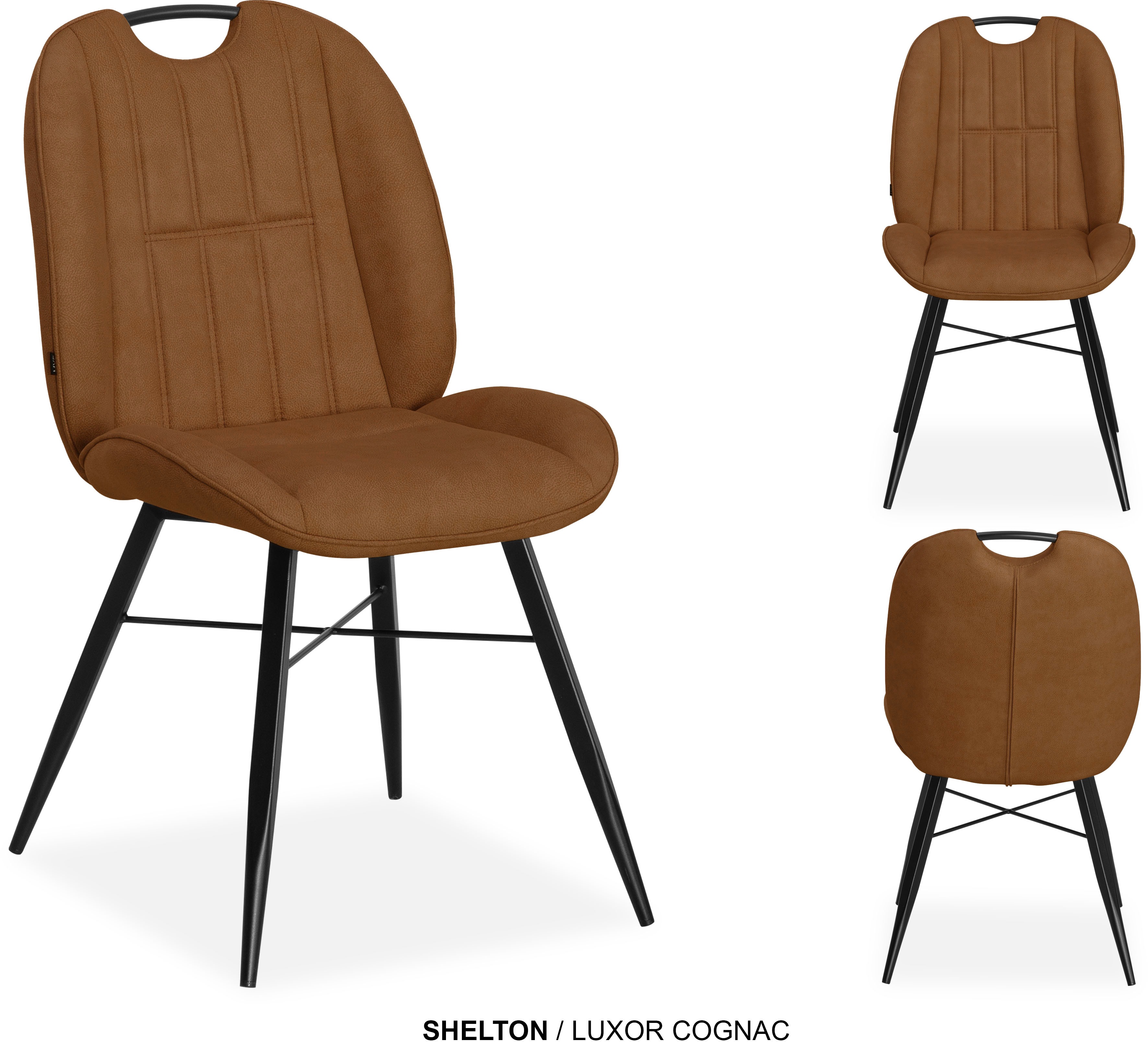 Thumbnail - OMG Design Esszimmerstuhl "Shelton" (Set) 2 Stk.Esszimmerstuhl, pflegeleichter Bezug, mit Handgriff