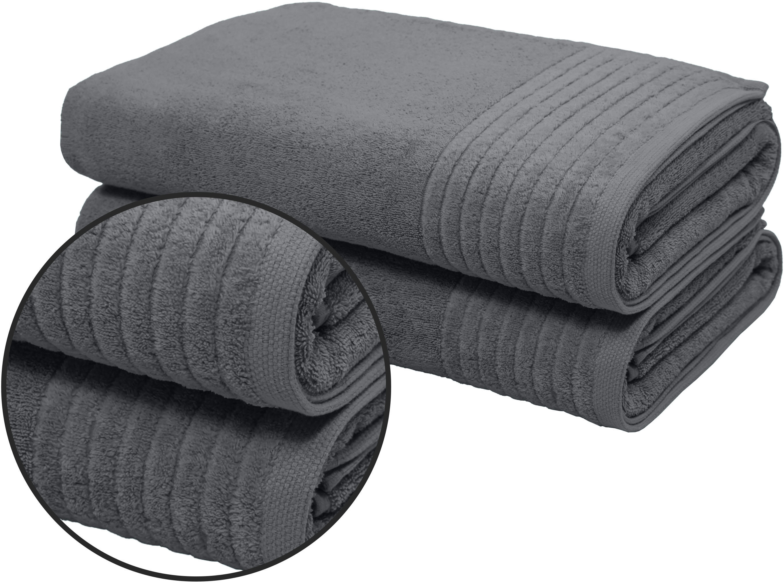 OTTO home Saunatuch "Sanremo Premium, Premium Handtücher, 600 gr/m², 80x200cm" Bordüre, einfarbig, flauschig, weich, dicke Qualität, 5 Jahre Garantie