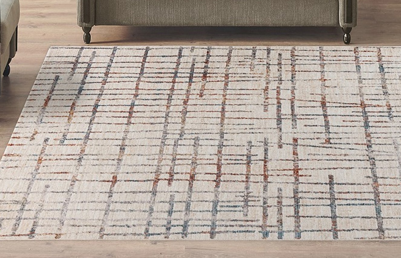 Teppich KAYOOM "Jaka 225", beige (creme, multi), B:120cm H:6mm L:170cm, Polyester, Teppiche, Teppich