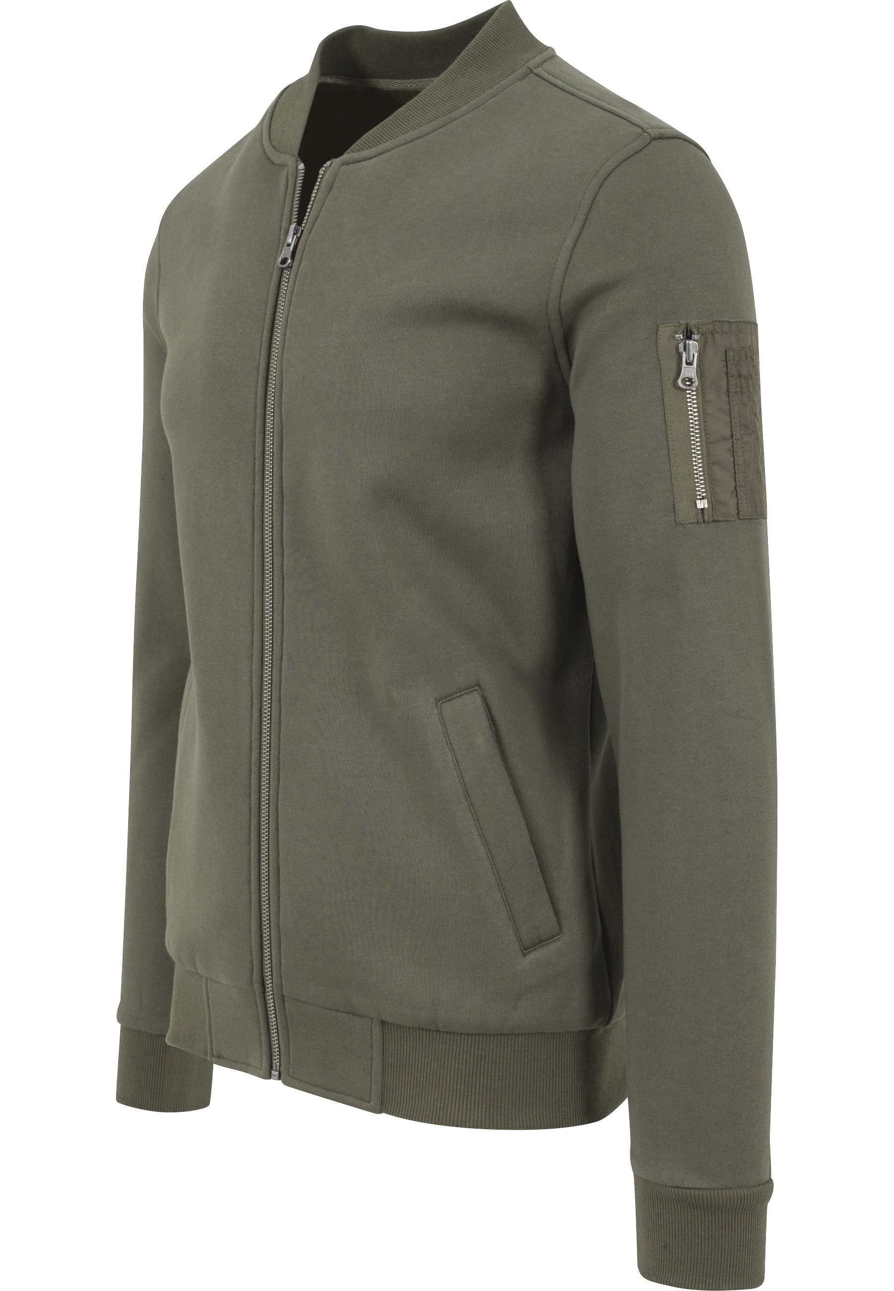URBAN CLASSICS Anorak »Urban Classics Herren Sweat Bomber Jacket« 1 Stk. tlg. ohne Kapuze
