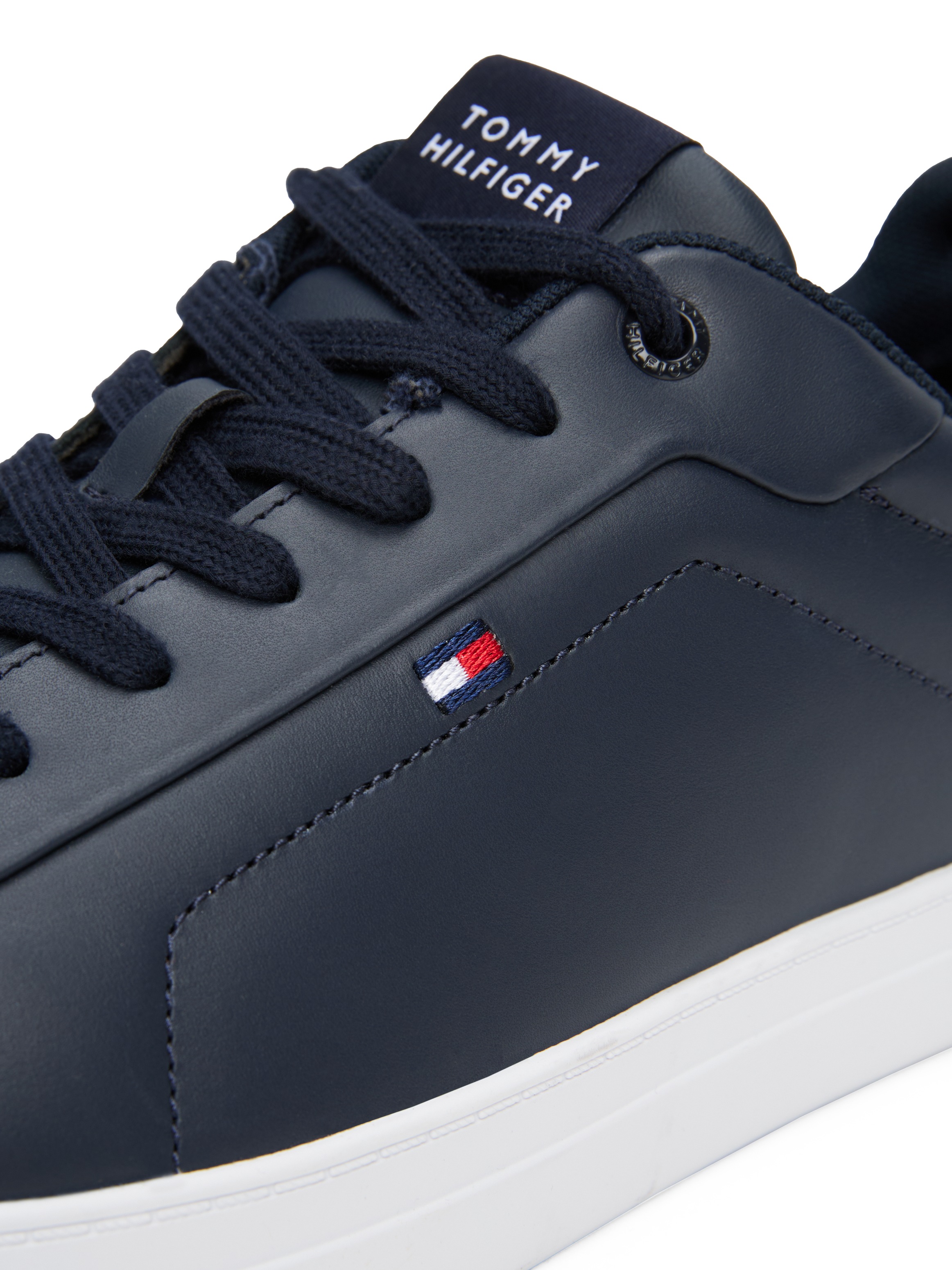 Thumbnail - Tommy Hilfiger Sneaker "ICON COURT LTH FLAG ESS", Freizeitschuh, Halbschuh, Schnürschuh mit kleiner Logoflagge