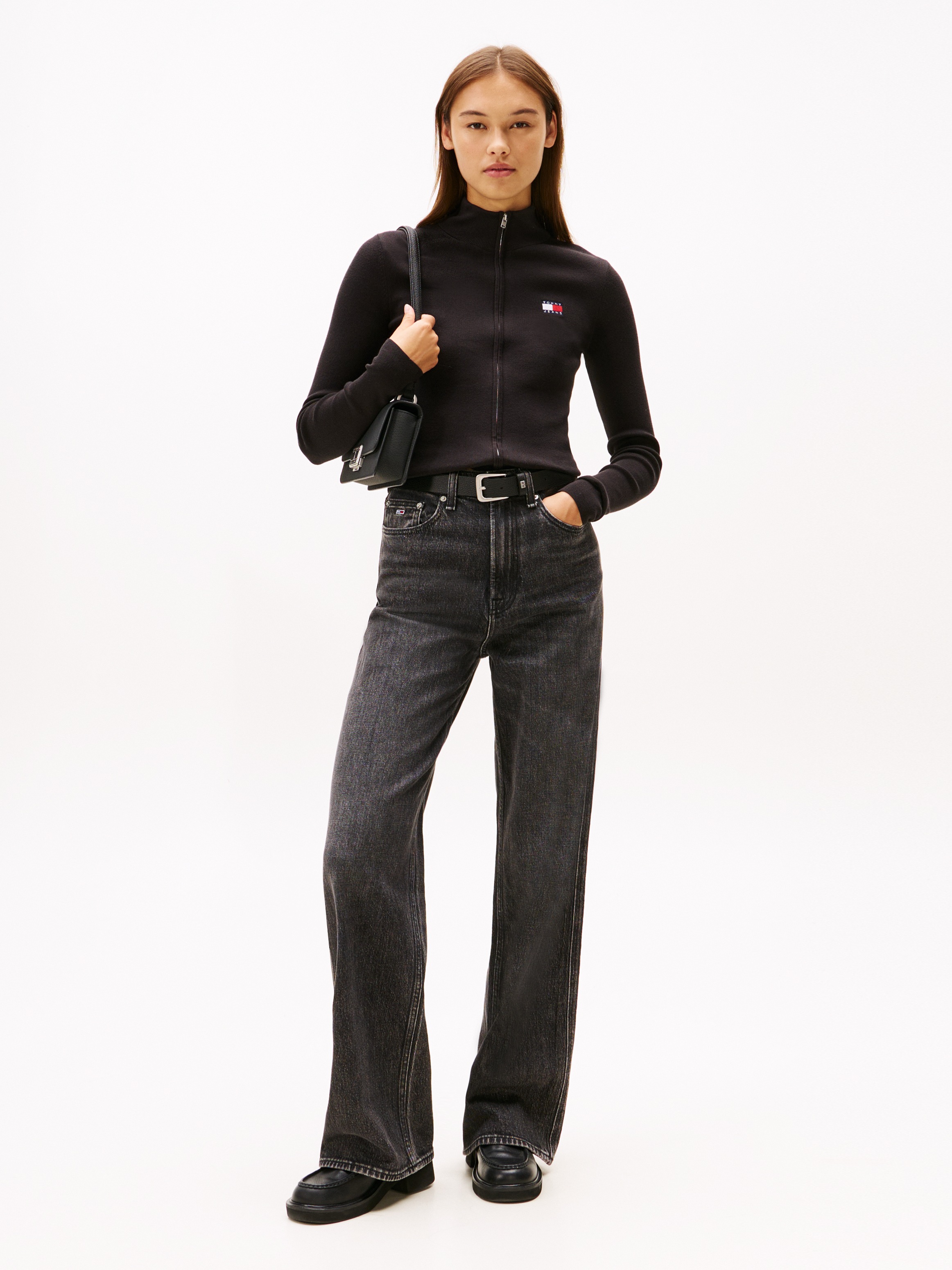 Tommy Jeans Strickjacke "TJW ZIP HIGH NECK CARDIGAN EXT" günstig online kaufen