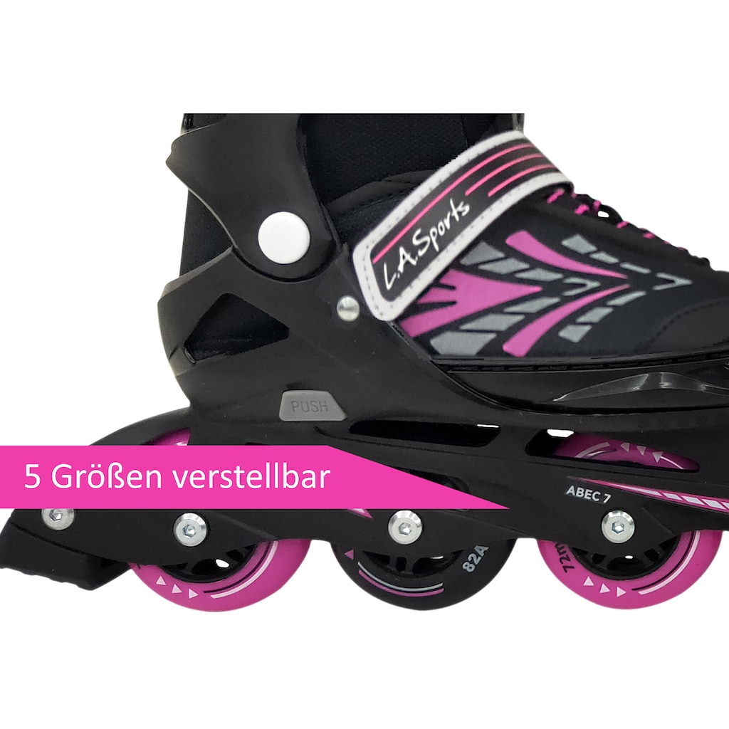 L.A. Sports Inlineskates »Inliner Skate Softboot Kinder Jugendliche Größenverstellung«