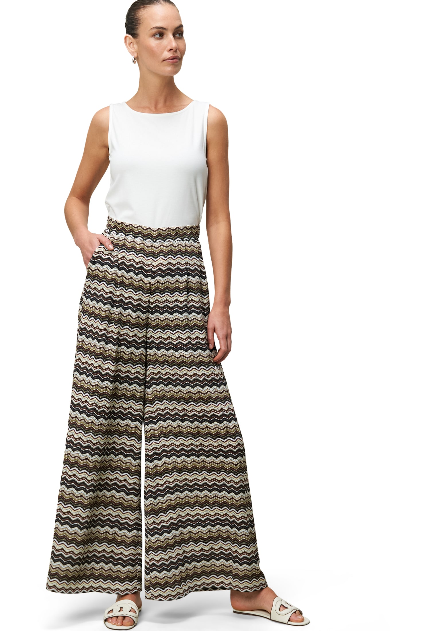 Zero Overall "zero Jumpsuit 2-in-1 Look Zickzackmuster", (1 tlg.), Falten günstig online kaufen