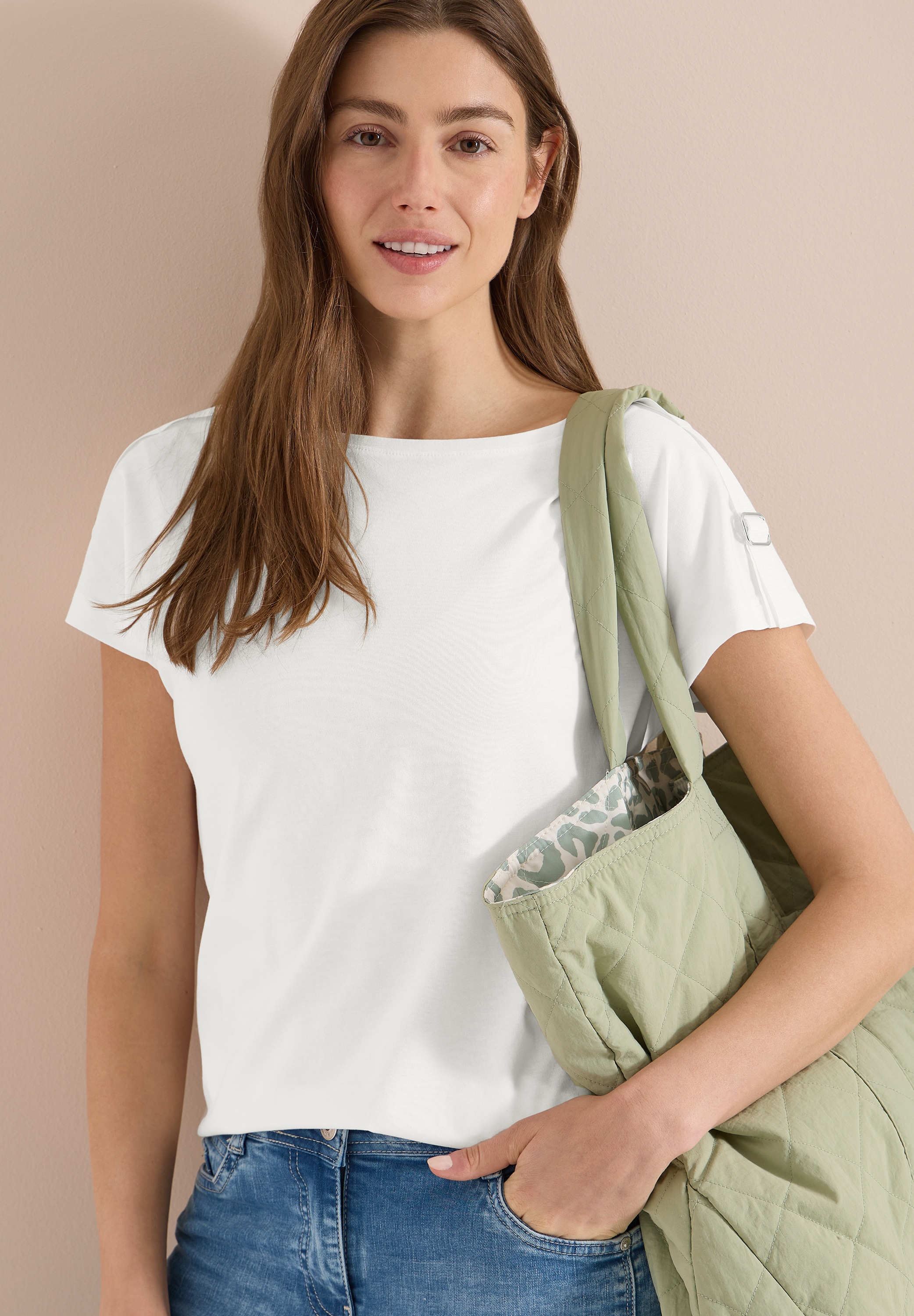 Cecil T-Shirt mit U-Boot-Ausschnitt