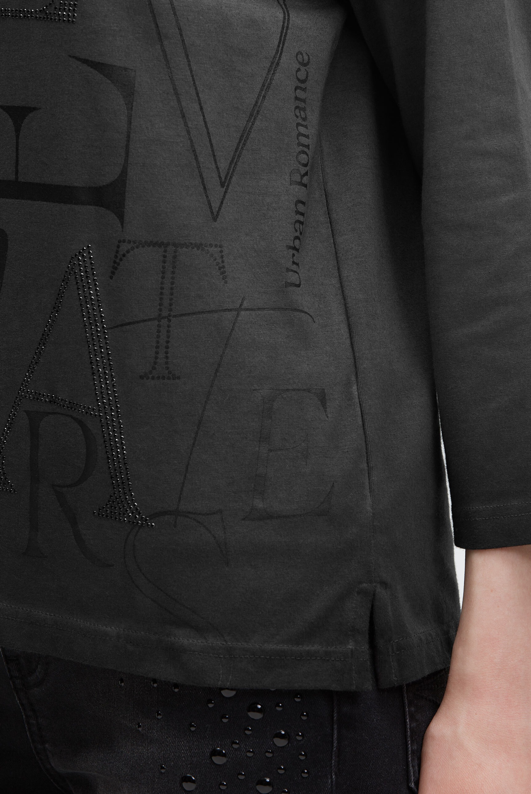 SOCCX 3/4-Arm-Shirt mit Seitenschlitze