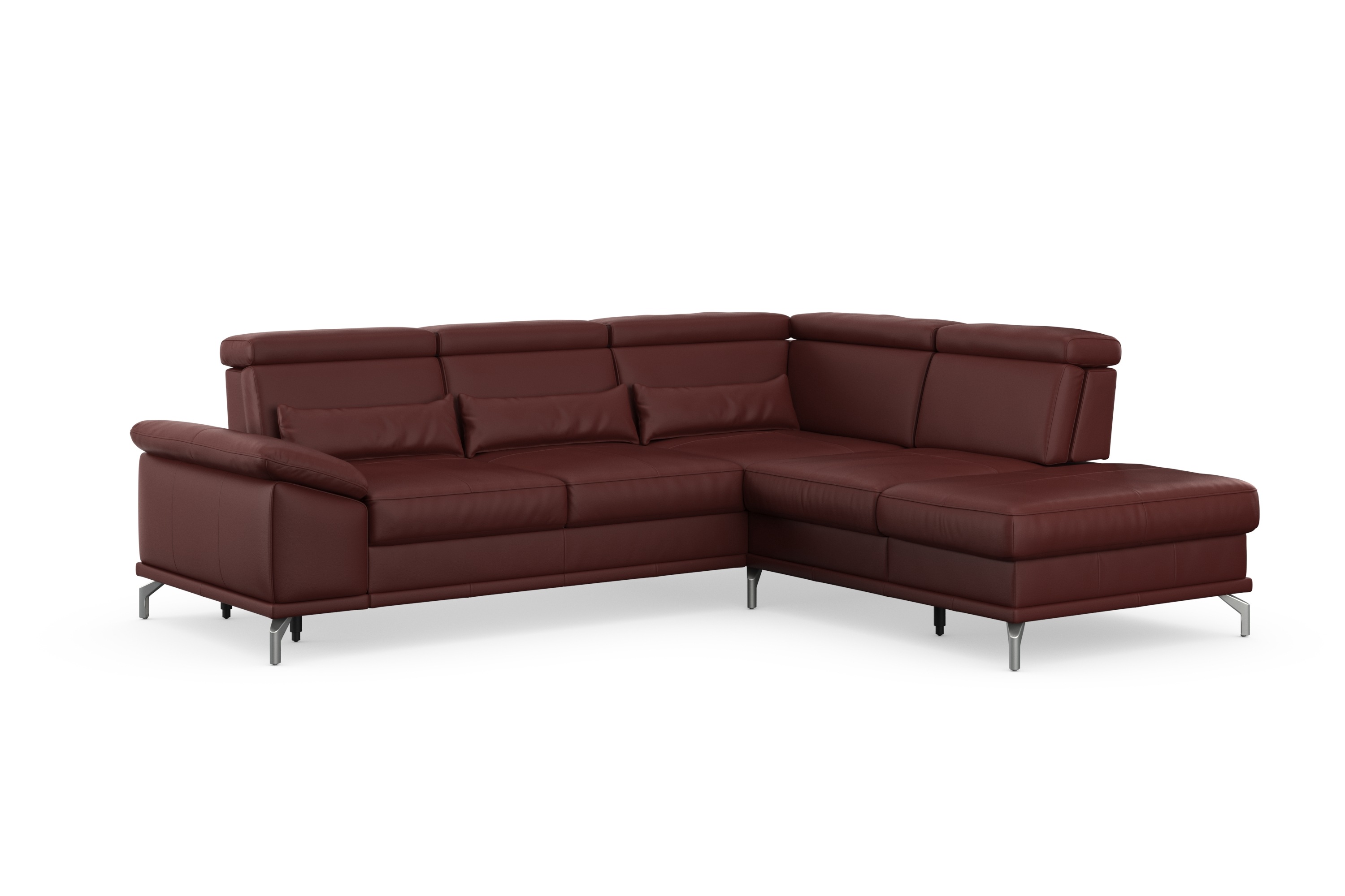 Thumbnail - sit&more Ecksofa "Cabrio L-Form, B: 274 cm, mit Sitztiefen-, Arm- & Kopfteilverstellung", 3 Nierenkissen, Federkern, opt...