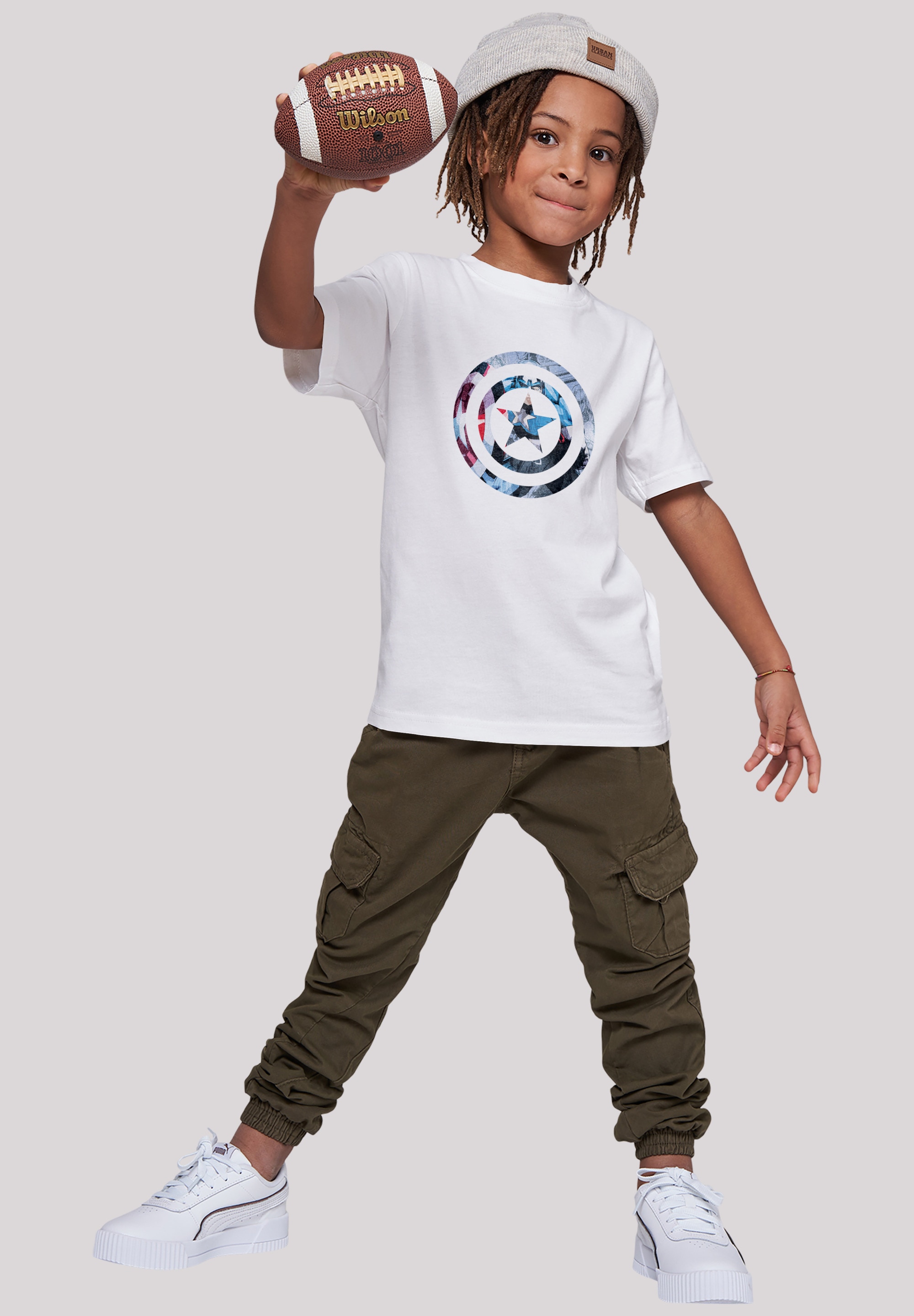 Kinder,Premium Avengers Unisex »Marvel Superhelden America Montage | für F4NT4STIC BAUR T-Shirt Merch,Jungen,Mädchen,Logo Symbol«, ▷ Print Captain