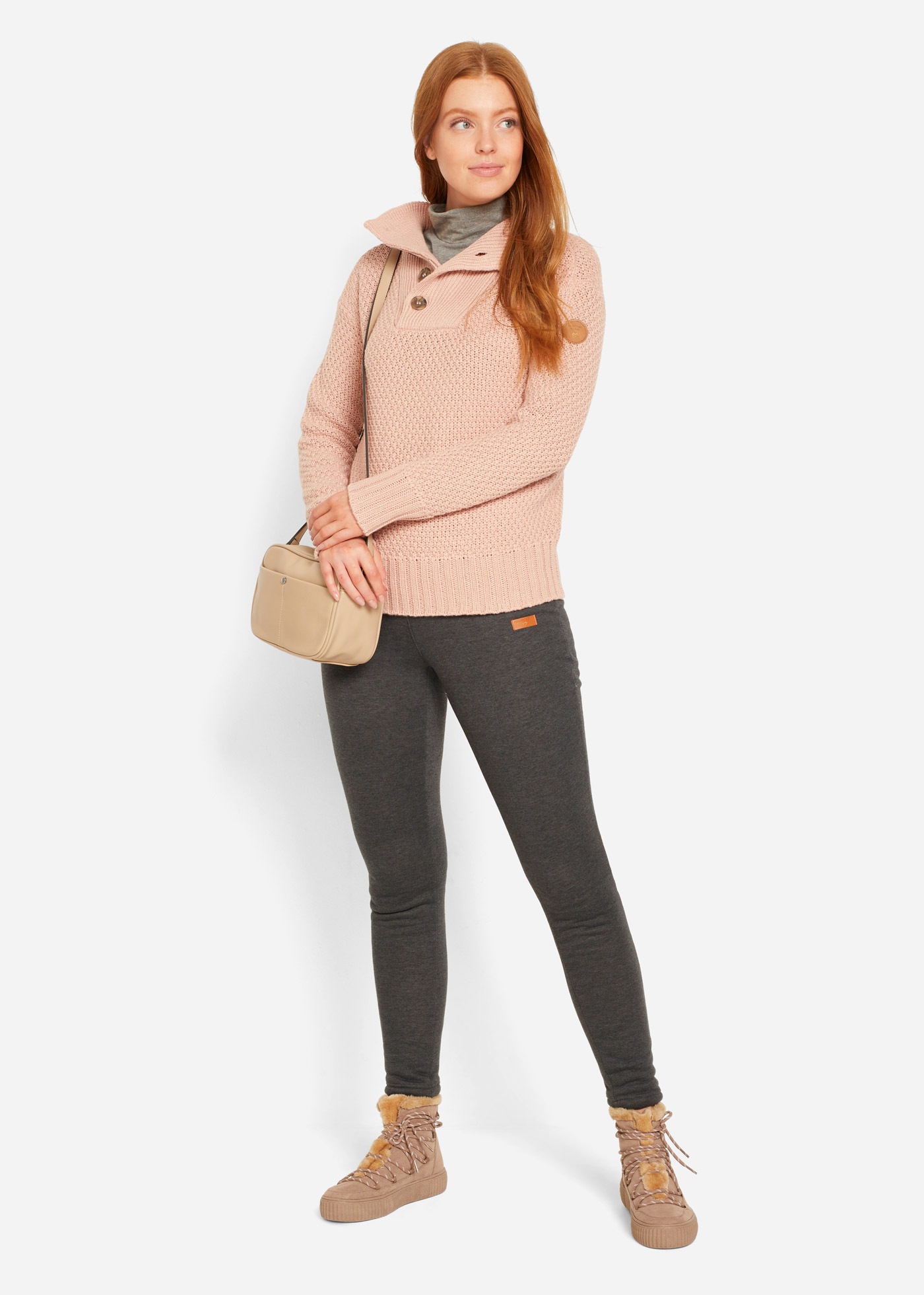 bonprix Thermoleggings  mit Teddyfutter, aus Polyester und Baumwolle, Skinny Fit