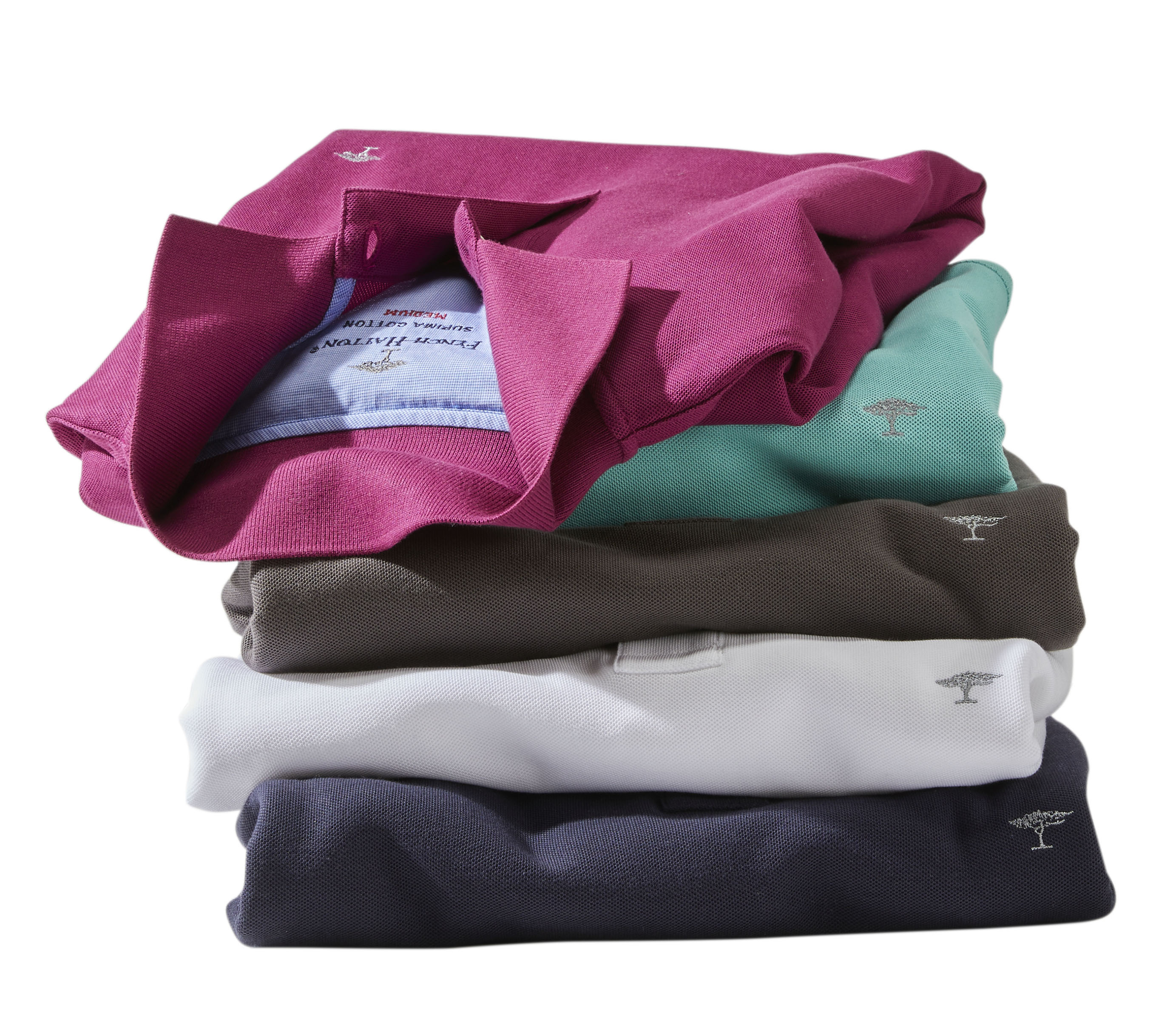 Thumbnail - FYNCH-HATTON Poloshirt normale Passform, mit 2-Knopf-Polokragen, aus Baumwolle