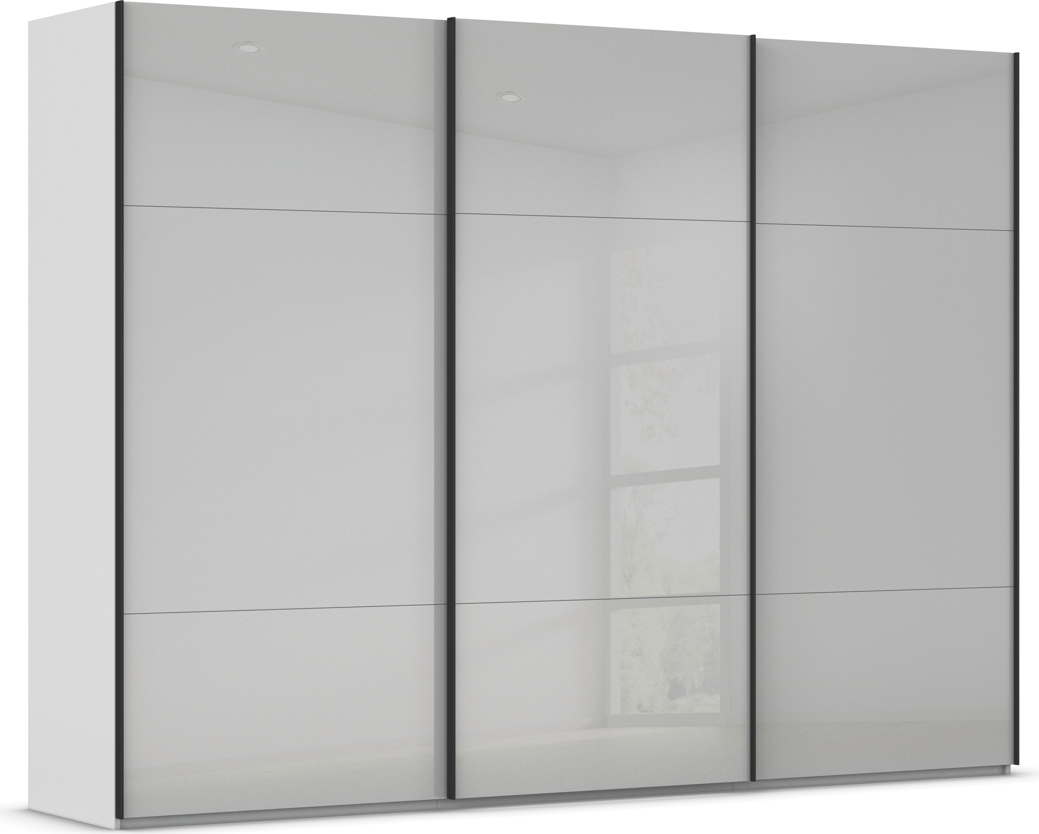 rauch Schwebetürenschrank "Kleiderschrank Schrank Garderobe Schlafzimmerschrank CONTIDO" 3 verschiedene Ausstattungen BASIC/CLASSIC/PREMIUM, aus hochwertigem Material in 6 Breiten 2 Griff-Farben MADE IN GERMANY