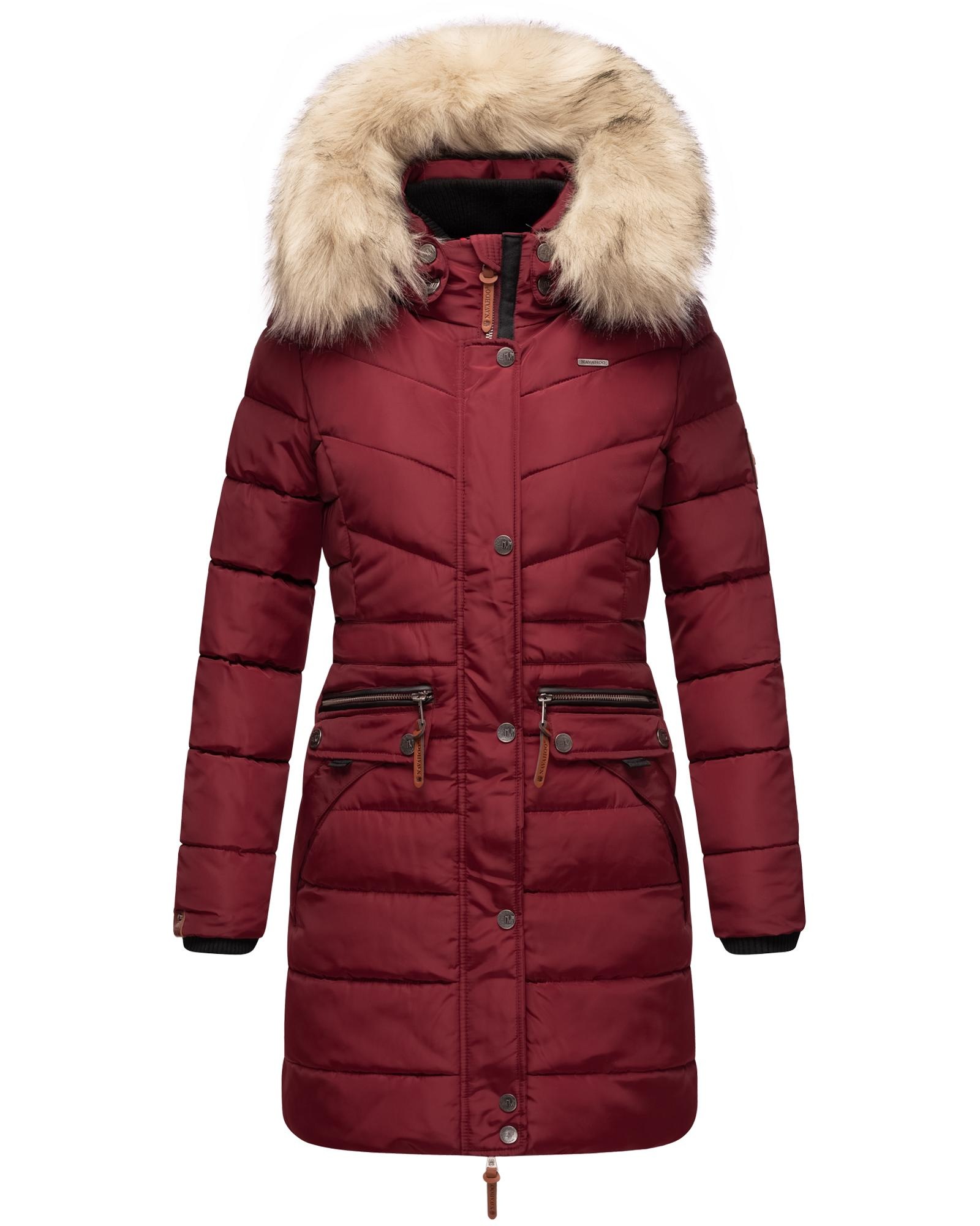 Navahoo Steppmantel »Paula«, stylischer Winter Parka m. edlem Fellimitat