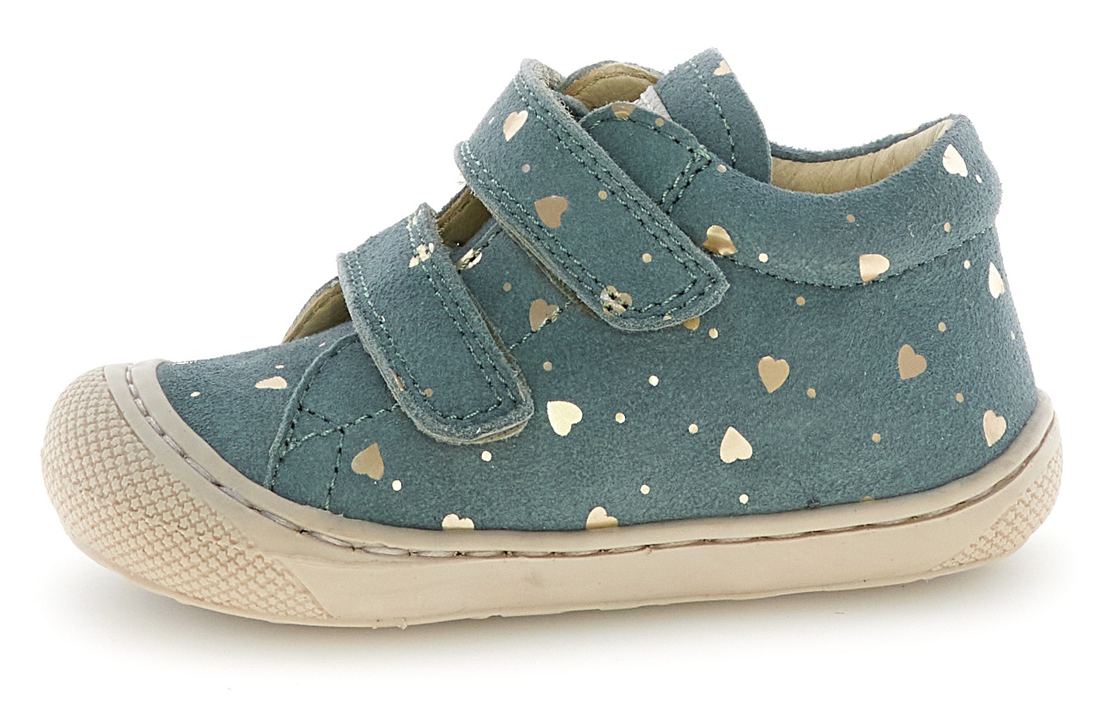 Naturino Lauflernschuh »Cocoon«, Klettschuh mit Metallic-Herzchen, Größenschablone zum Download