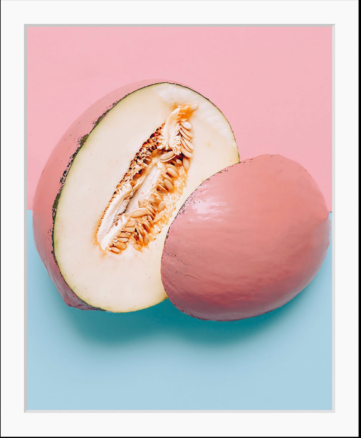 queence Bild »Bennet«, Obst-Obst Bilder-Lebensmittel-Essen-Kunst-Figuren, (1 St.), HD Premium Poster-Druck inkl. Holzrahmen