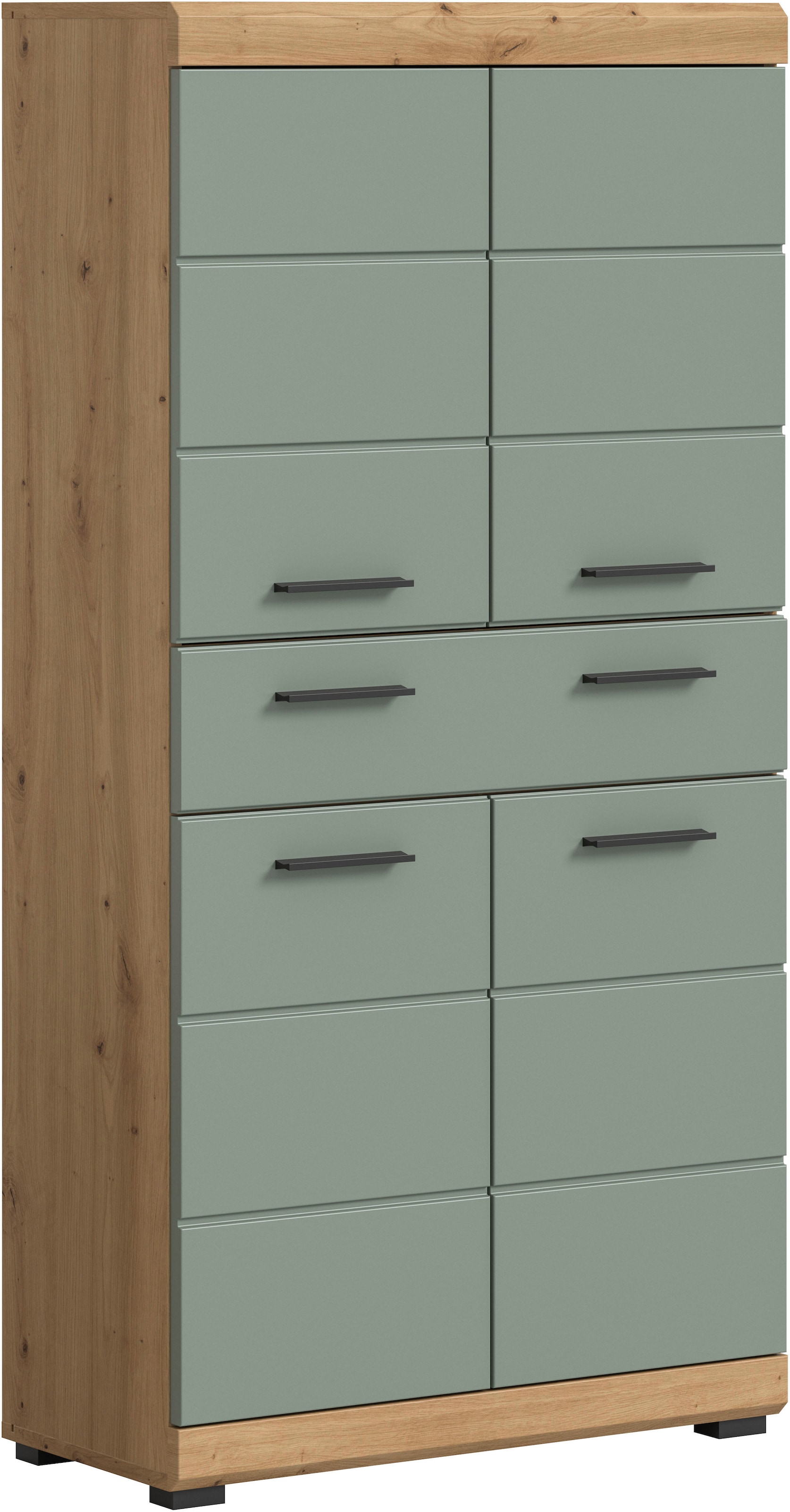 welltime Midischrank "SIENA, Breite 74cm, 4 Türen, 1 Schubkasten, 4 Fächer, MDF-Front" TOPSELLER, in verschiedenen Farben erhältlich, Badmöbel, Badschrank, Schrank, Bad