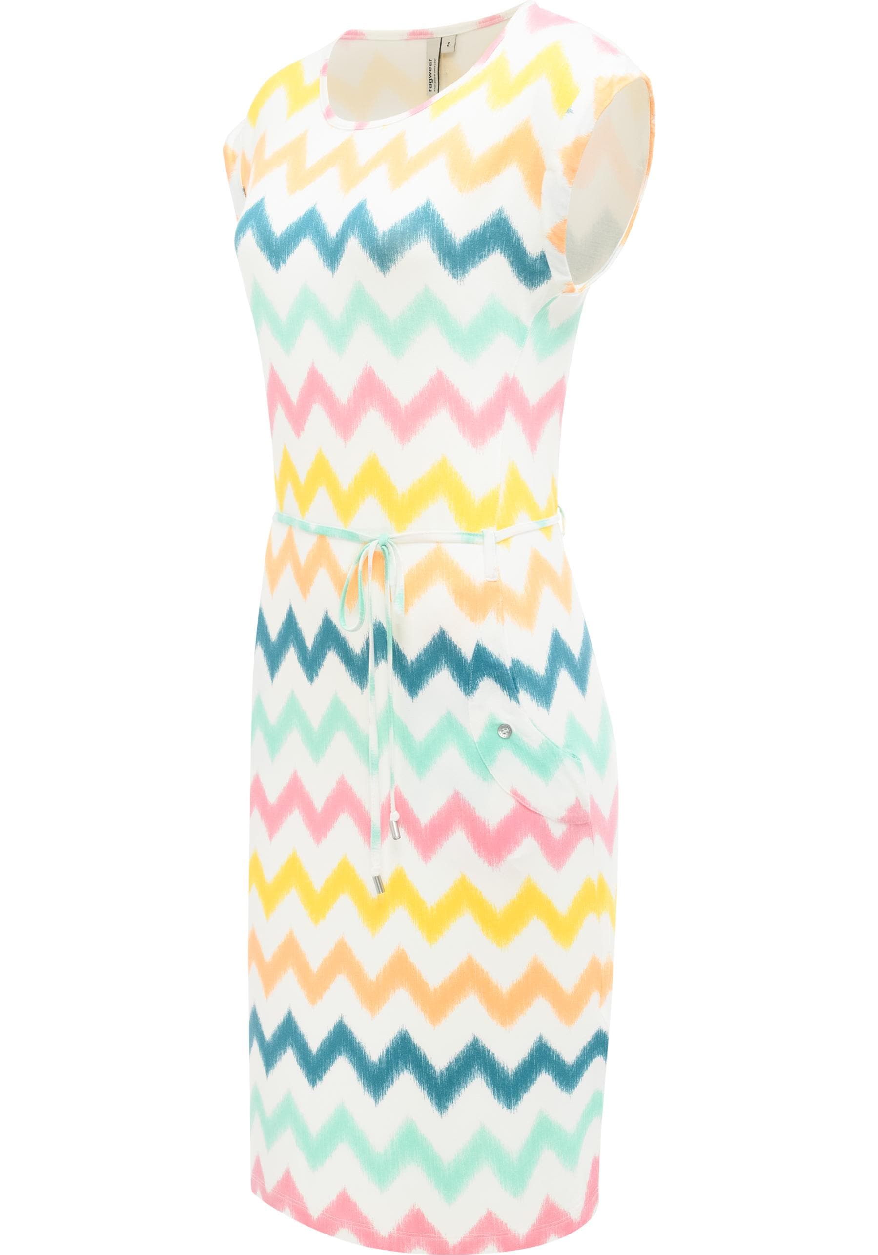 Ragwear Sommerkleid »Taggien Print« Eingrifftaschen Leichtes, bequemes Midikleid mit Muster