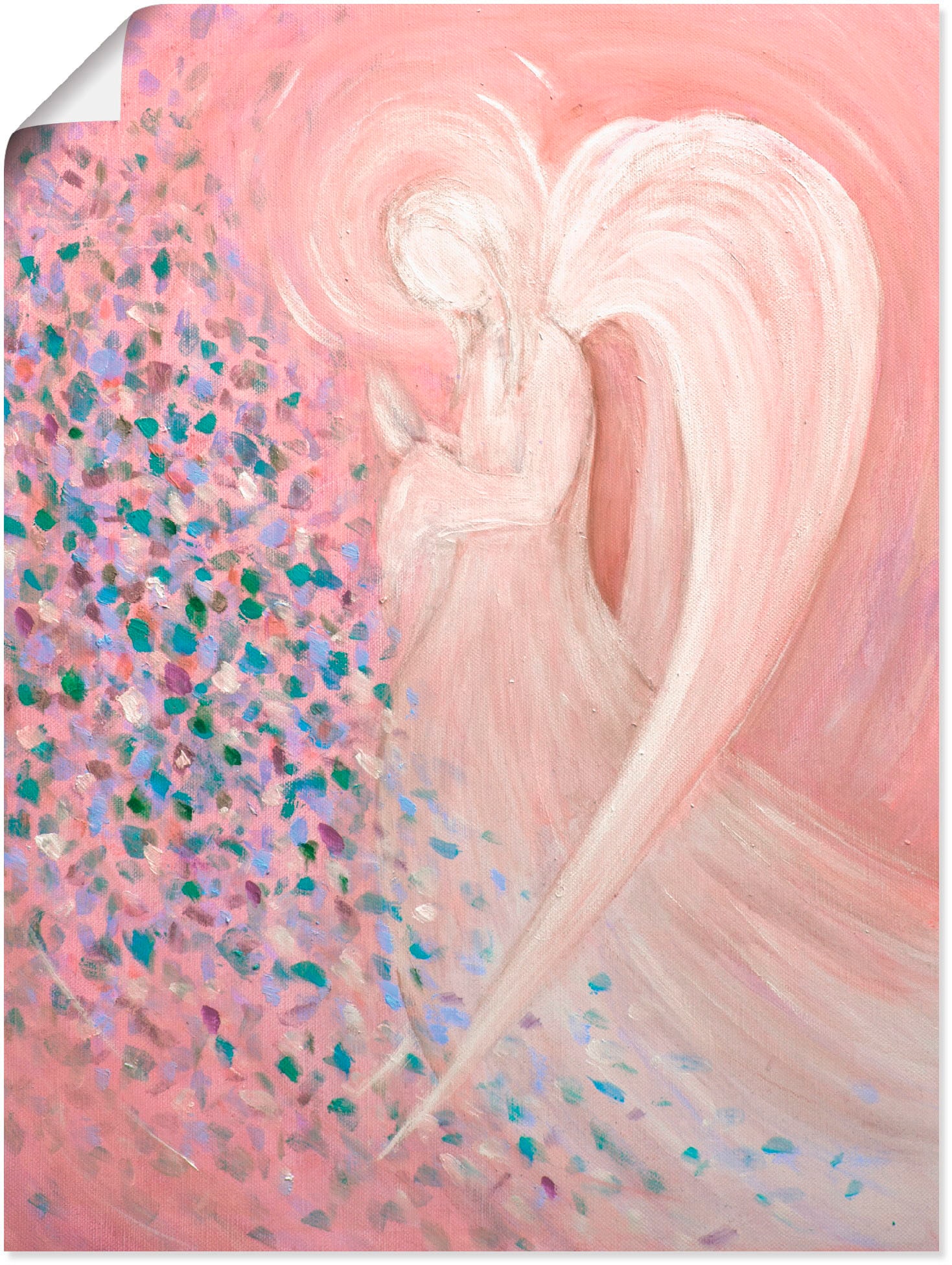 Artland Wandbild "Engelbild - pastell" Religion 1 Stk. tlg. als Leinwandbild, Poster in verschied. Größen