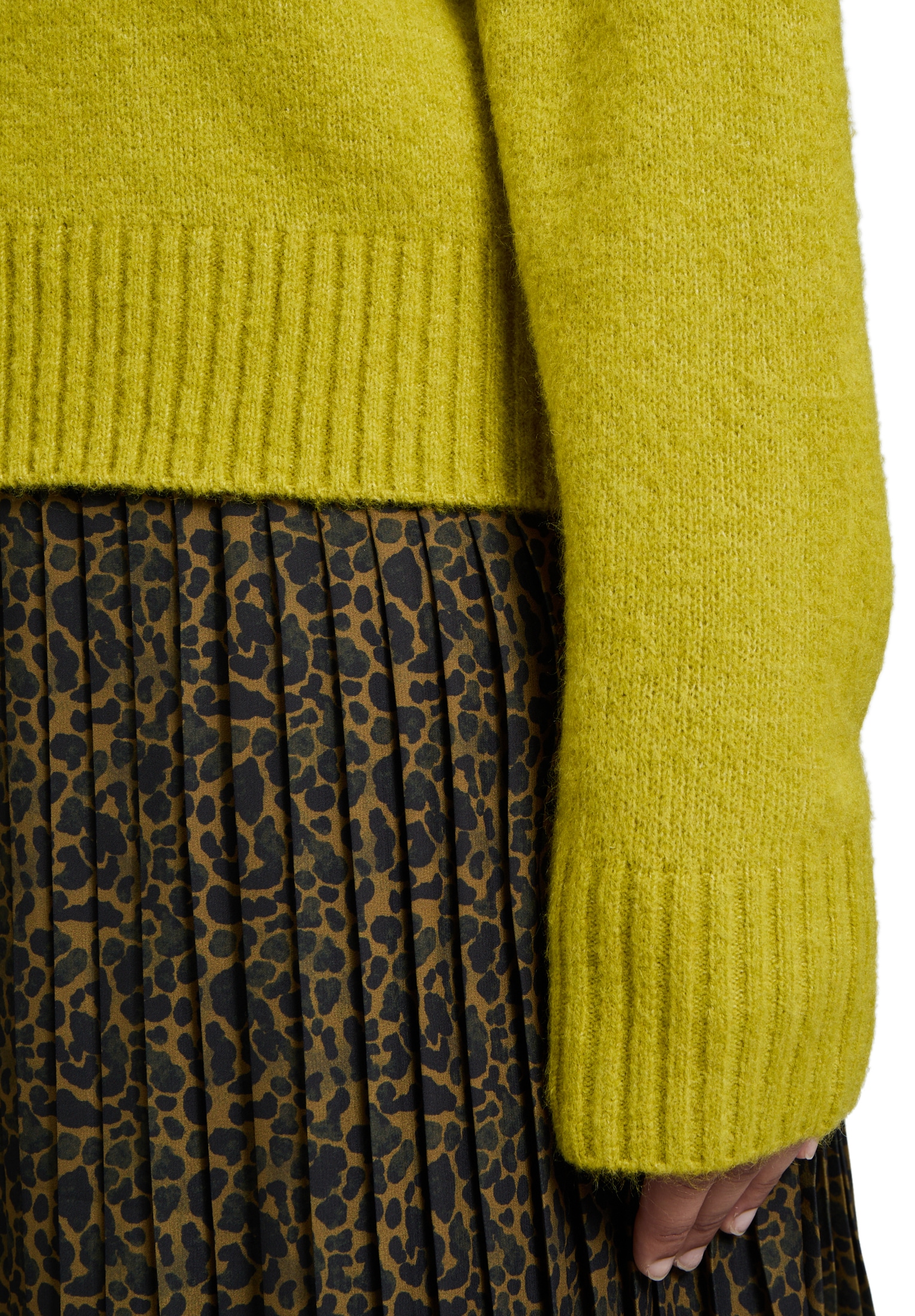Cartoon Strickpullover »Cartoon Damen Strickpullover mit Stehkragen«, (1 tlg.), Rippbündchen