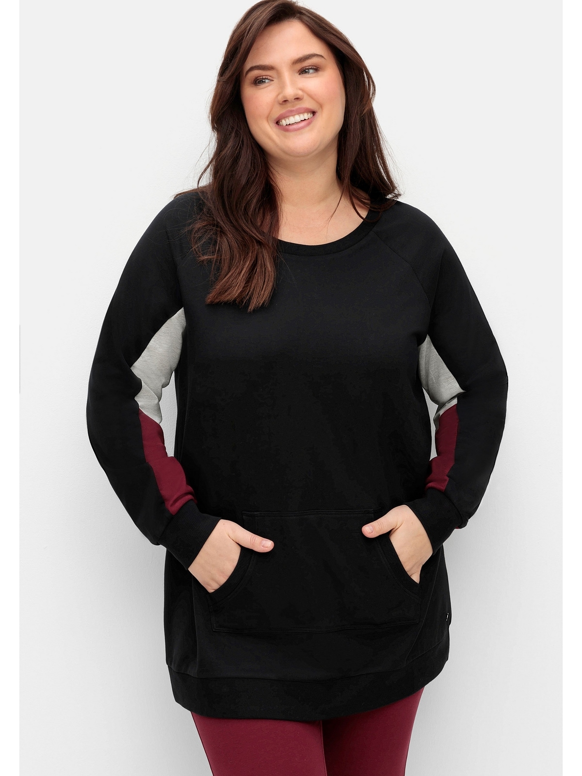 Sweatshirt »Große Größen«, mit Kontrast-Raglanärmeln
