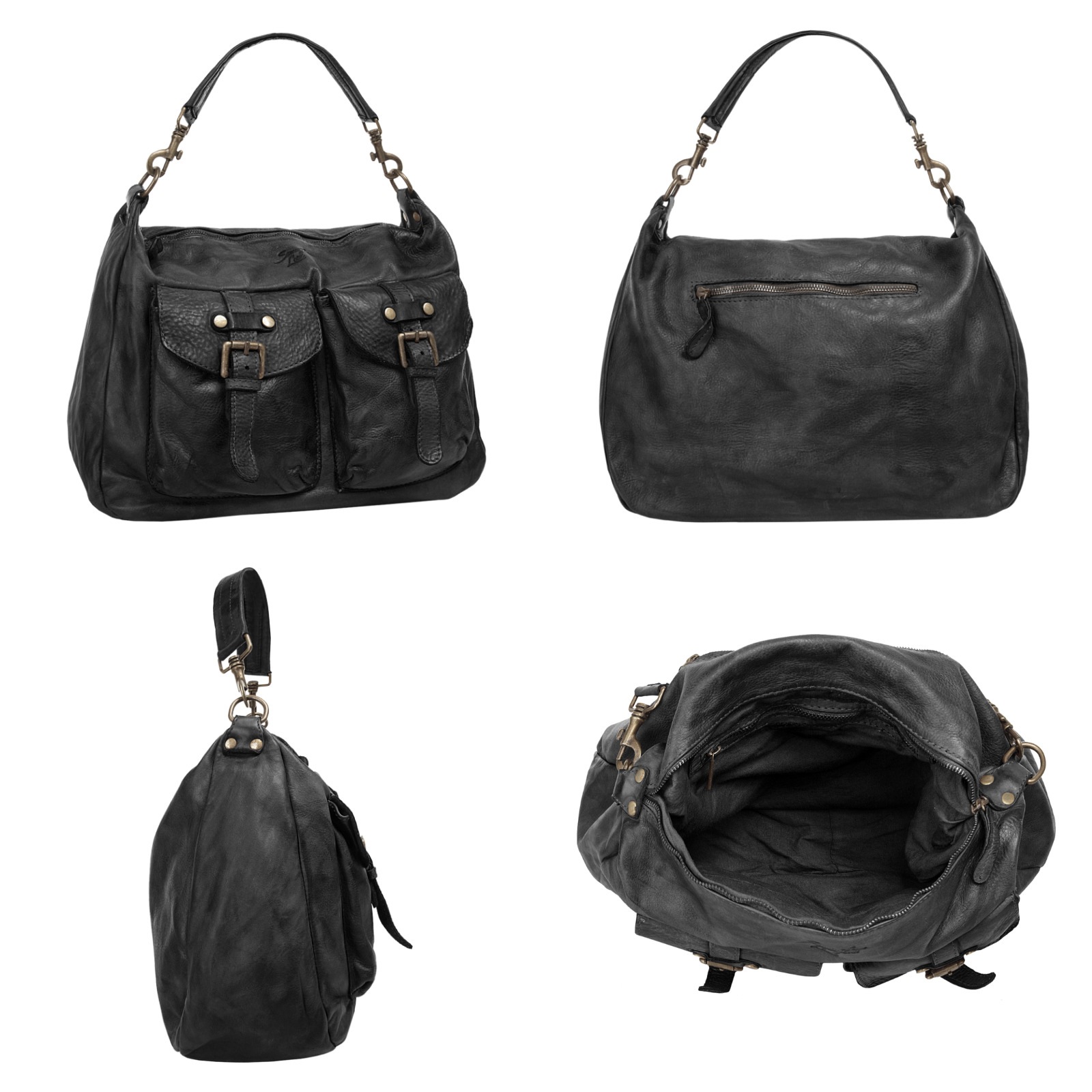 Samantha Look Umhängetasche echt Leder, Made in Italy günstig online kaufen