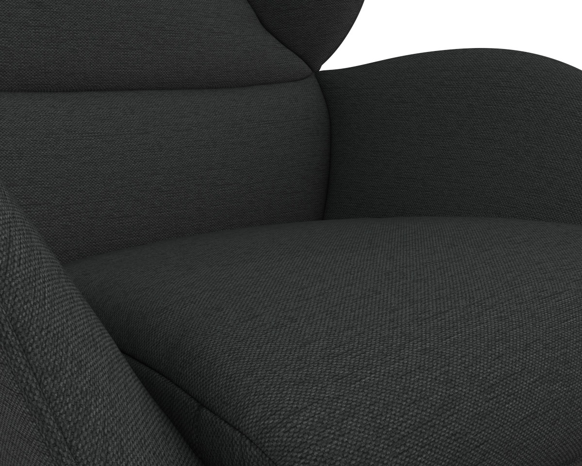 FLEXLUX Ohrensessel »Adria Designsessel, Loungesessel,«, Stil & Komfort, organische Form, Fuß Holz schwarz
