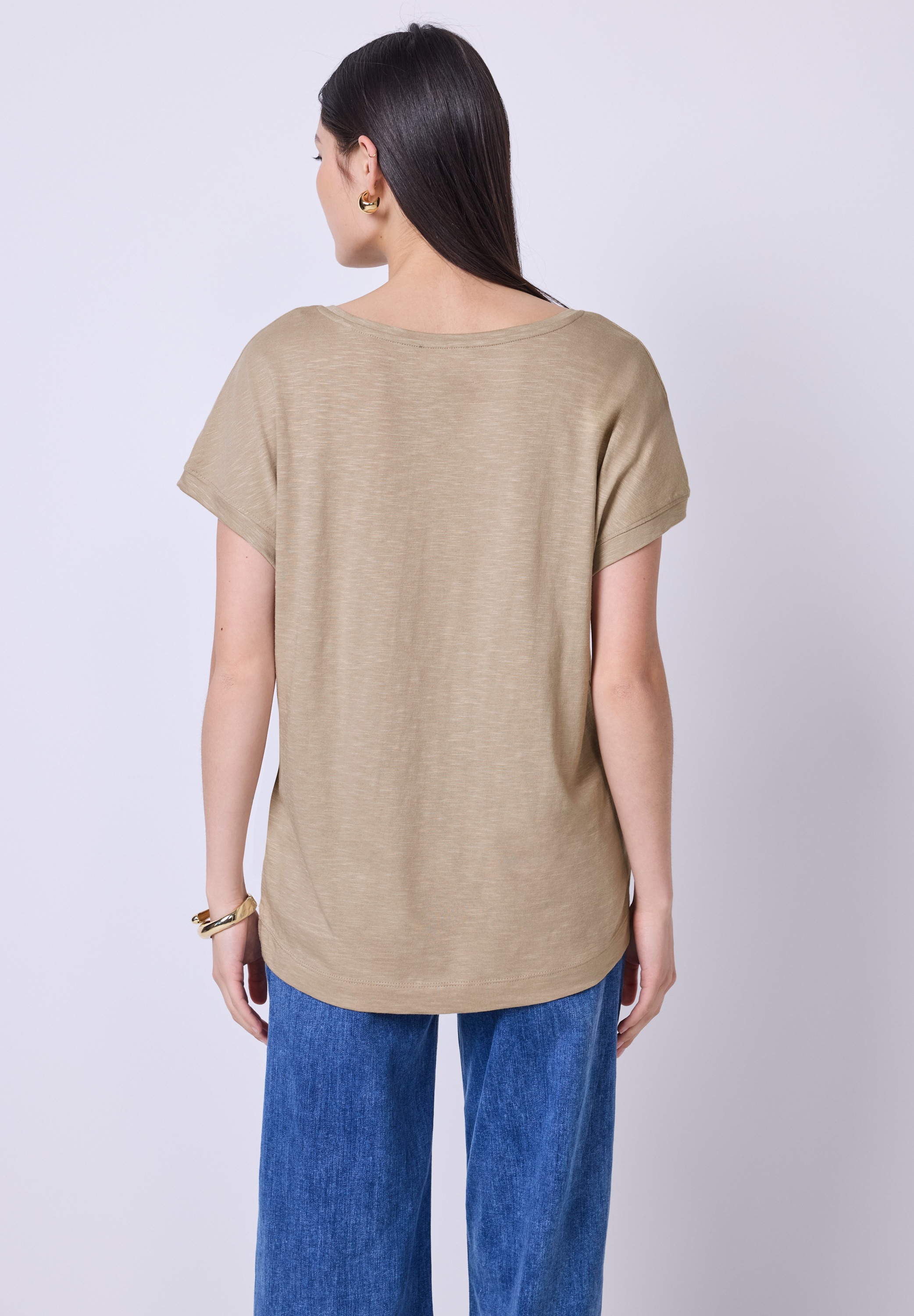 STREET ONE STUDIO V-Shirt, im soften Baumwoll-Mix günstig online kaufen