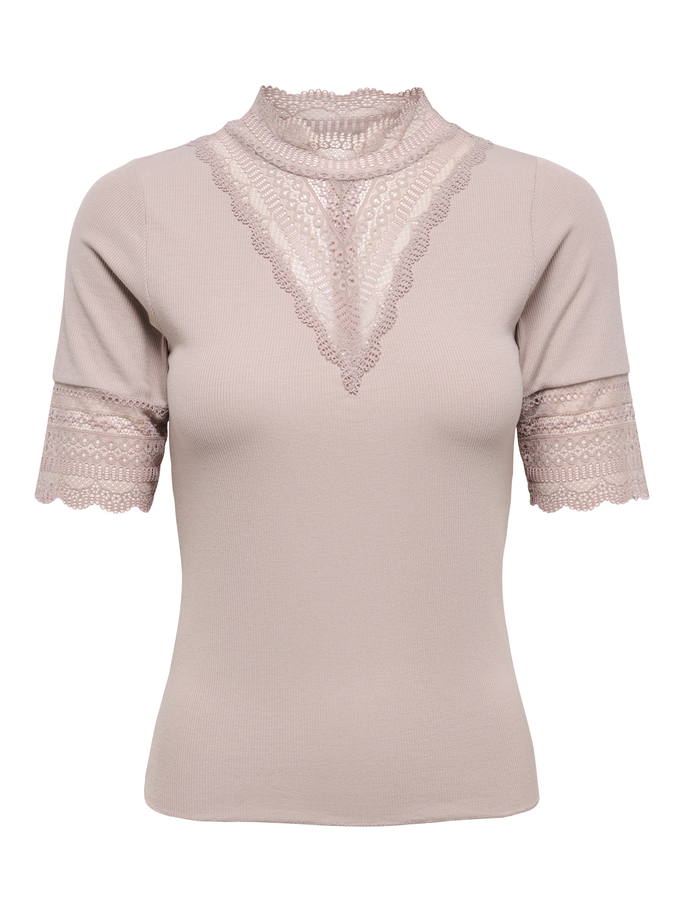 ONLY Spitzenshirt "ONLTILDE HIGHNECK S/S TOP JRS NOOS" günstig online kaufen