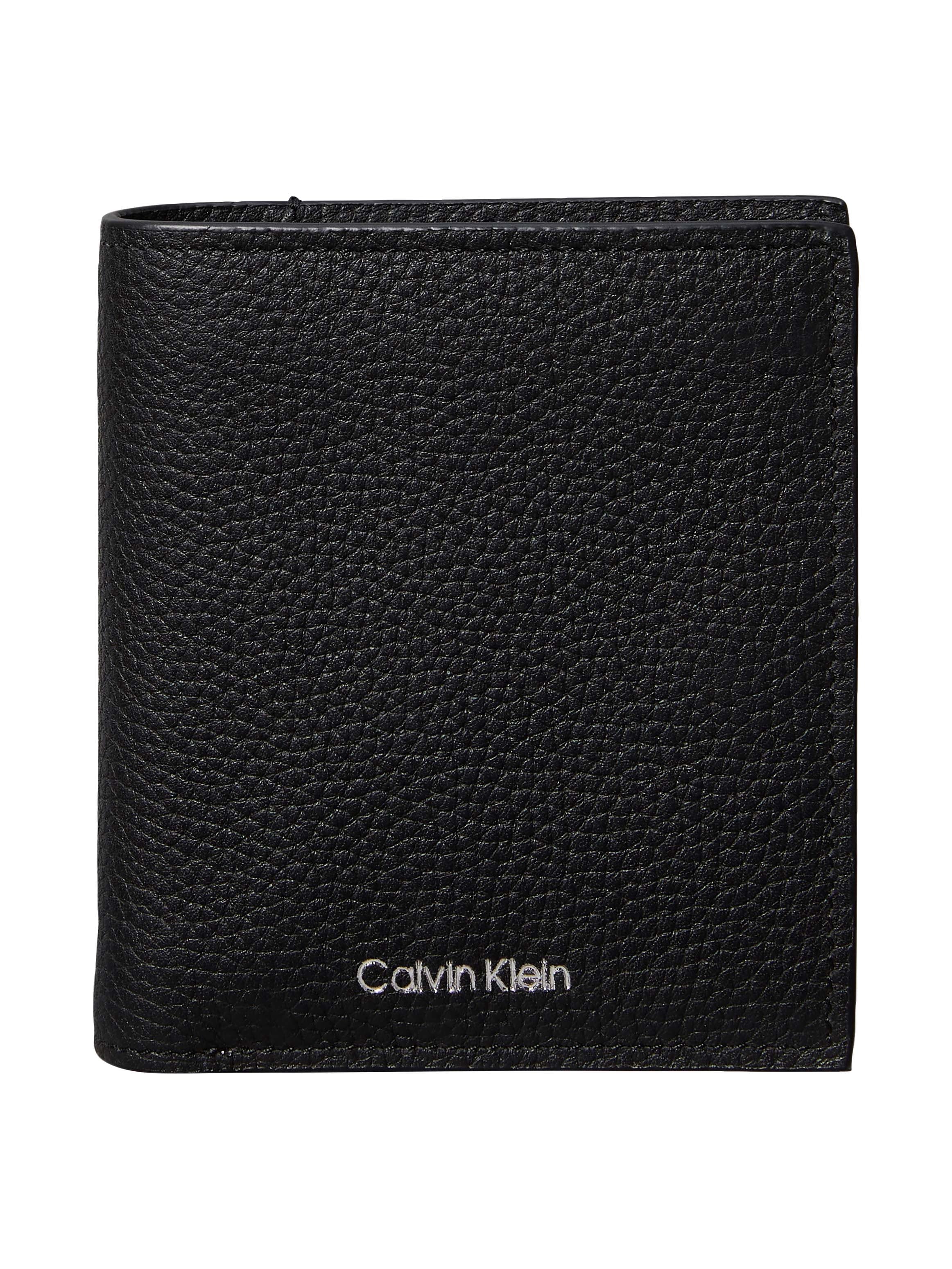 Calvin Klein Geldbörse "FOIL EMBOSS SLIM TRIFOLD w CARD" Geldbeutel, Unisex Portemonnaie mit Logoschriftzug