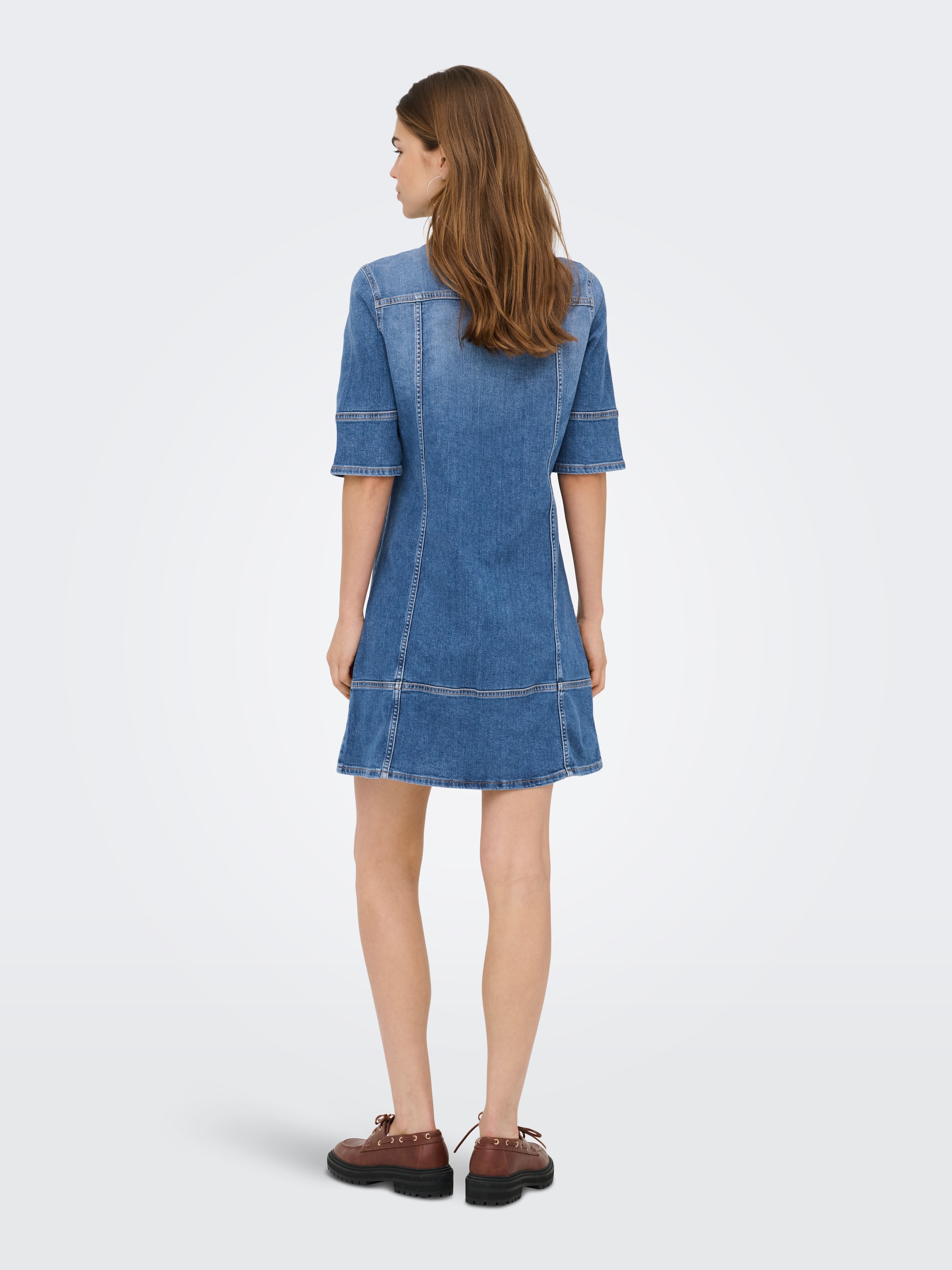 ONLY Jeanskleid »ONLKATERINA 2/4 SHORT DNM DRESS AKM« in A-Linien Form