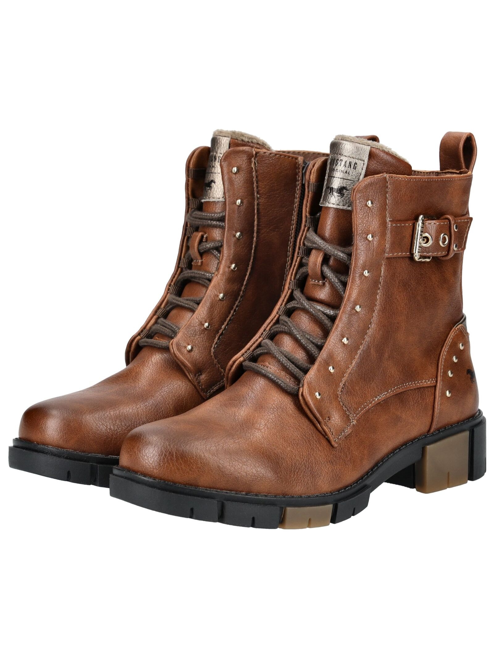 Mustang Shoes Schnürstiefelette »Mustang Shoes Stiefelette Lederimitat«