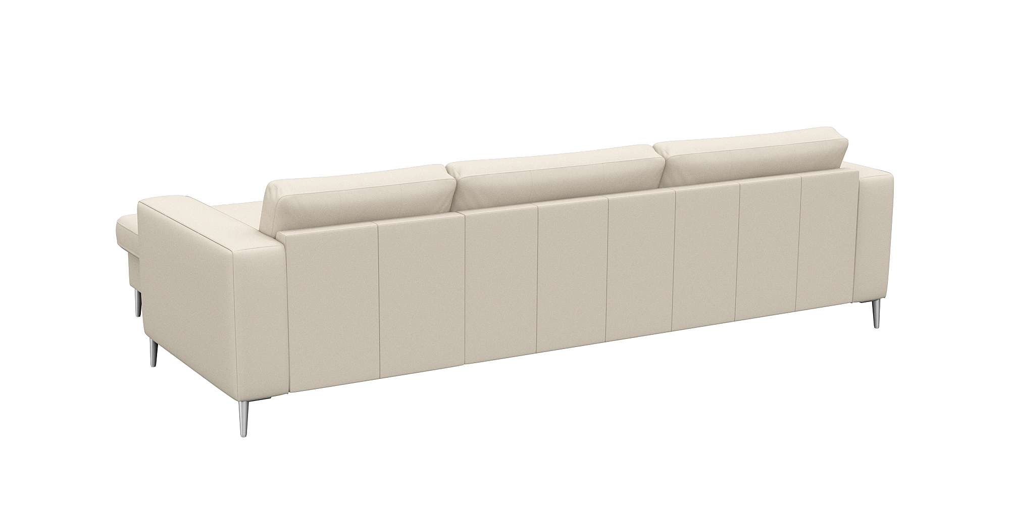 FLEXLUX Ecksofa »Fiore, super Sitzkomfort durch Kaltschaum im Sitz, L-Form«, breite Armlehnen, Füße Alu