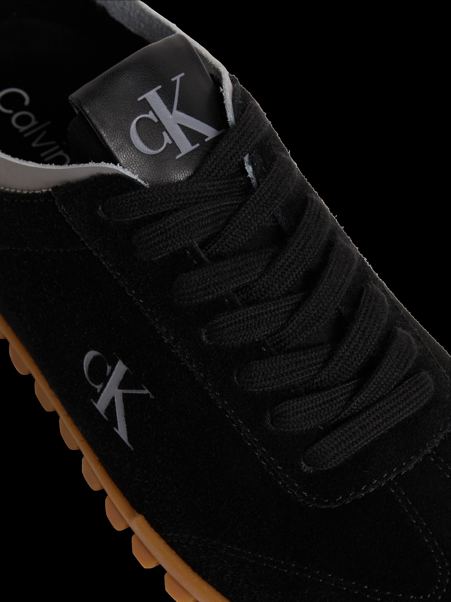 Calvin Klein Sneaker »LOW PROFILE RUN MG SUE DB LACES«  Freizeitsneaker, Halbschuh, Schnürschuh mit Profilsohle