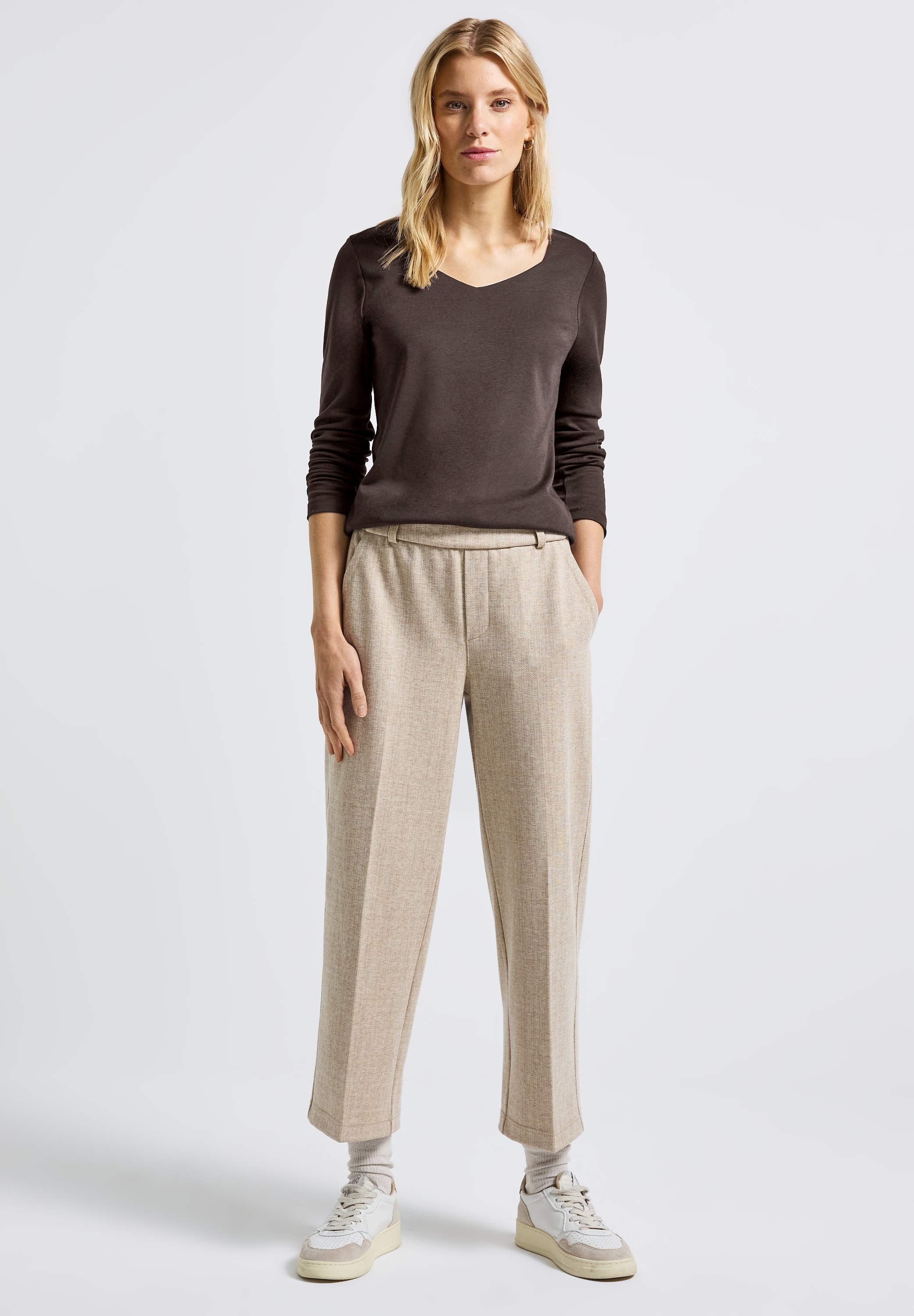 STREET ONE Langarmshirt, im soften Baumwoll-Mix