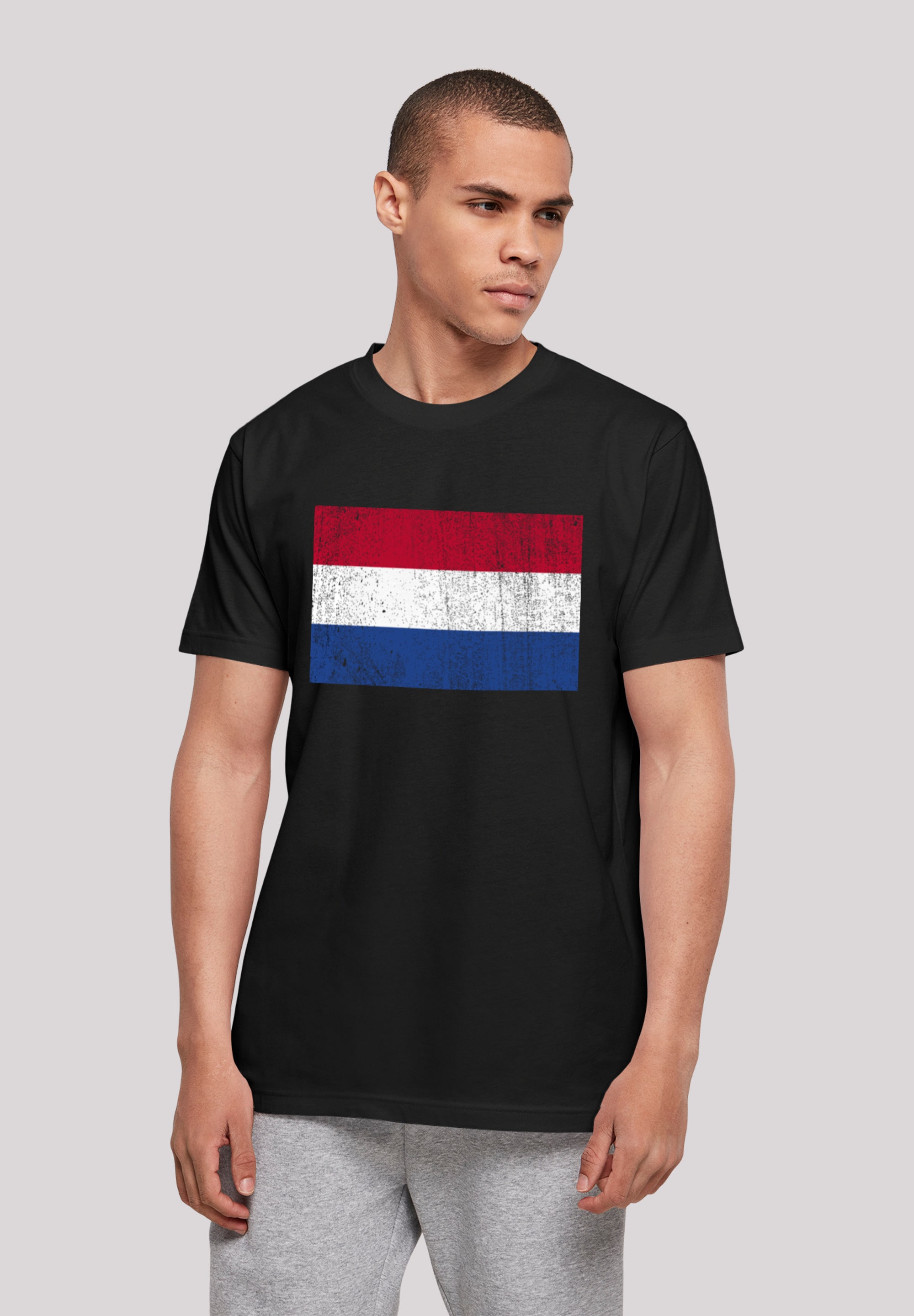 T-Shirt »Niederlande Holland Flagge distressed«, Print