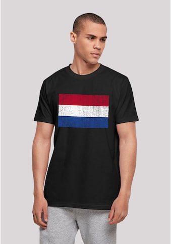 T-Shirt »Niederlande Holland Flagge distressed«, Print