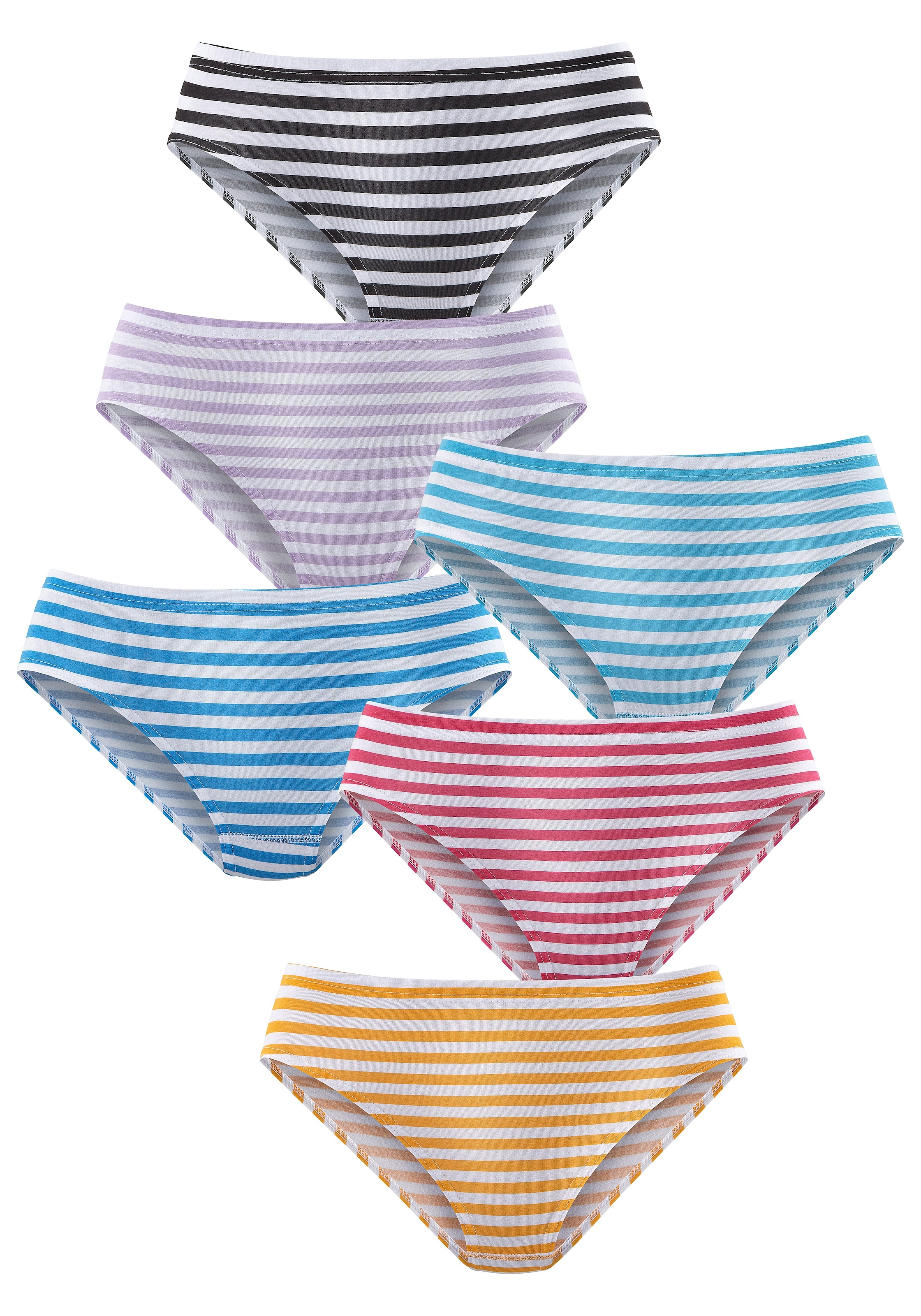petite fleur Jazz-Pants Slips, (6er-Pack), aus reiner Baumwolle