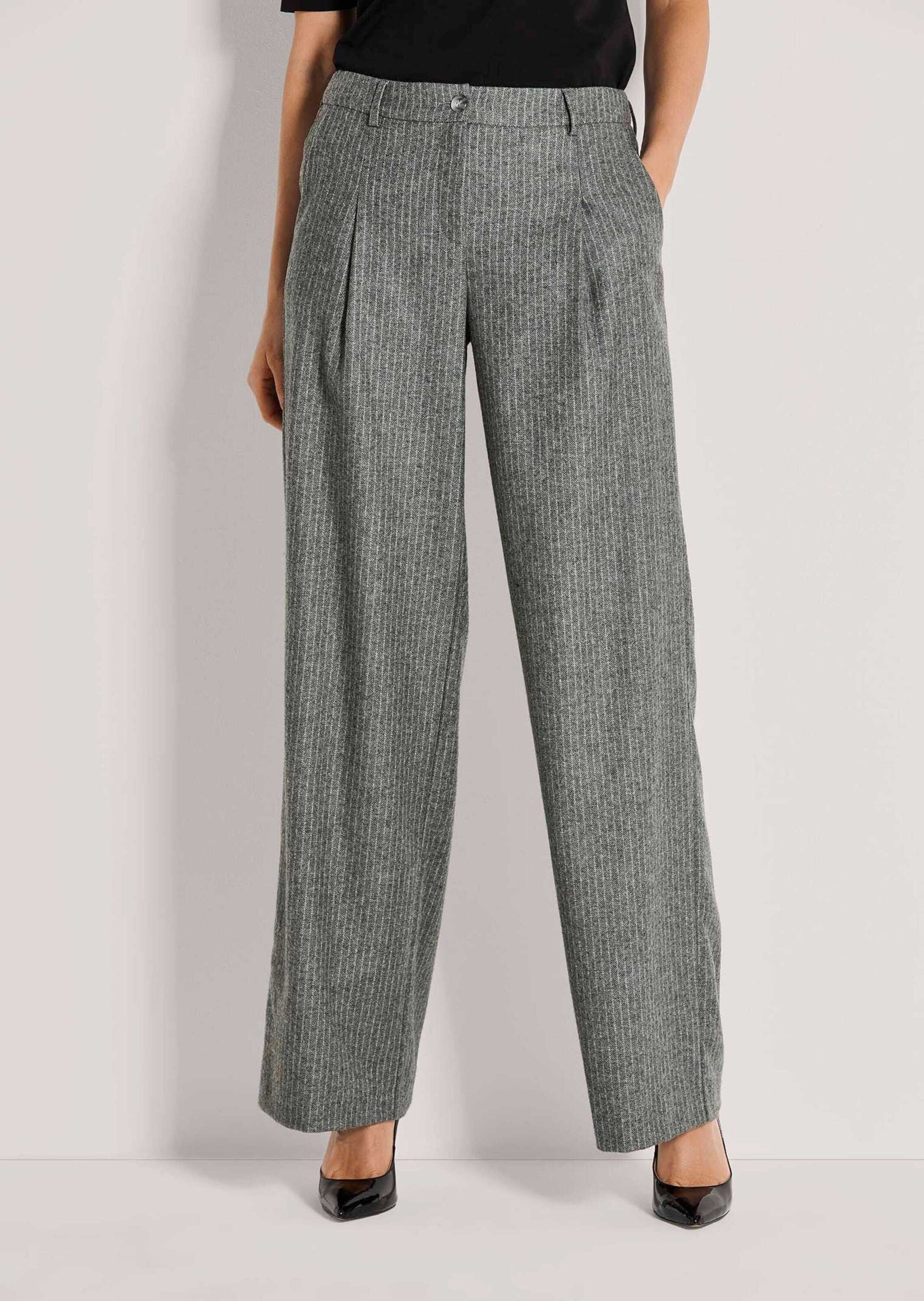 Thumbnail - MADELEINE Bundfaltenhose "Flanellhose Flanellhose mit weitem Bein"