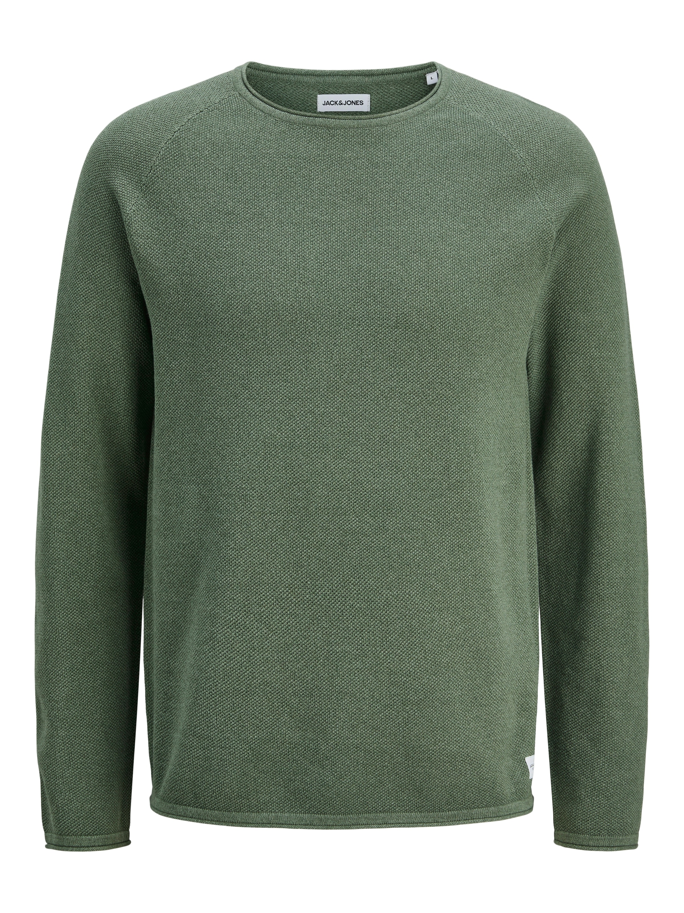 Jack & Jones Rundhalspullover »JJEHILL KNIT CREW NECK NOOS«, aus Strukturstrick